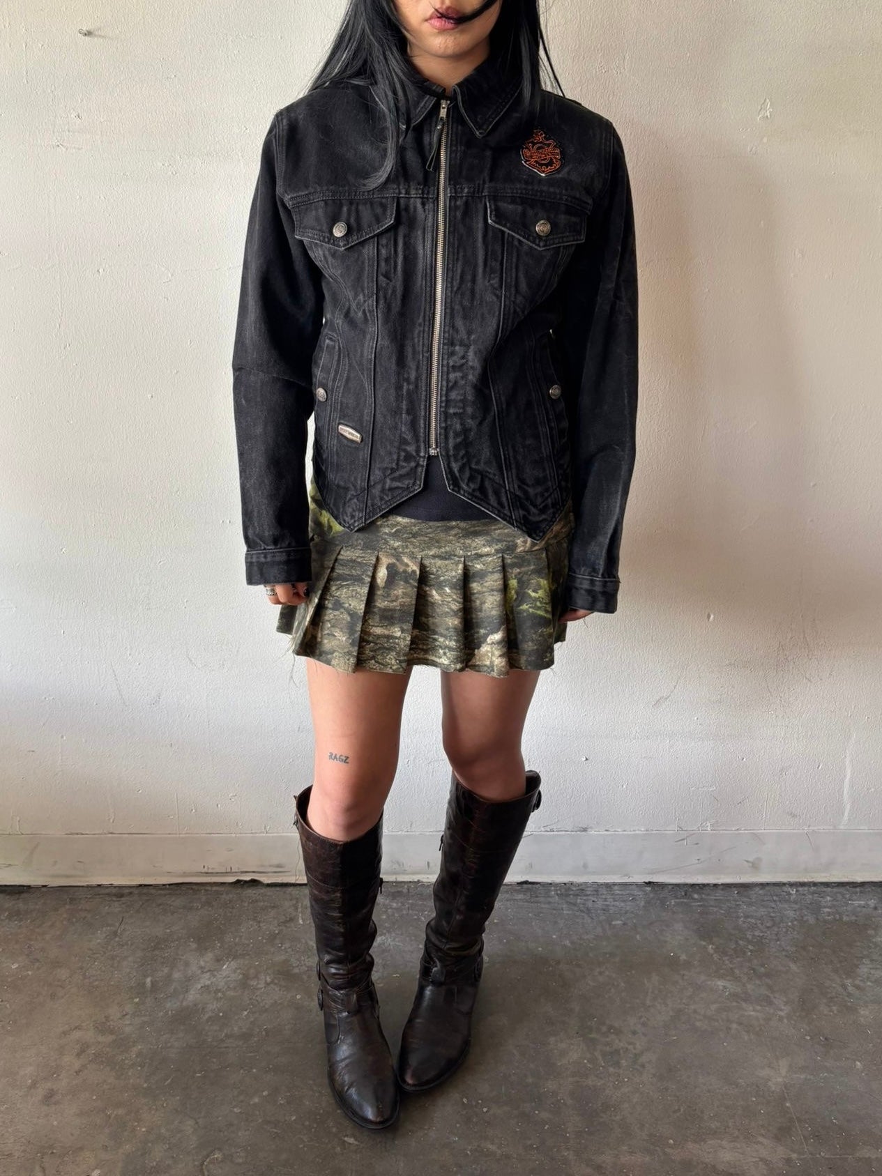 Vintage Harley Davidson Denim Jacket