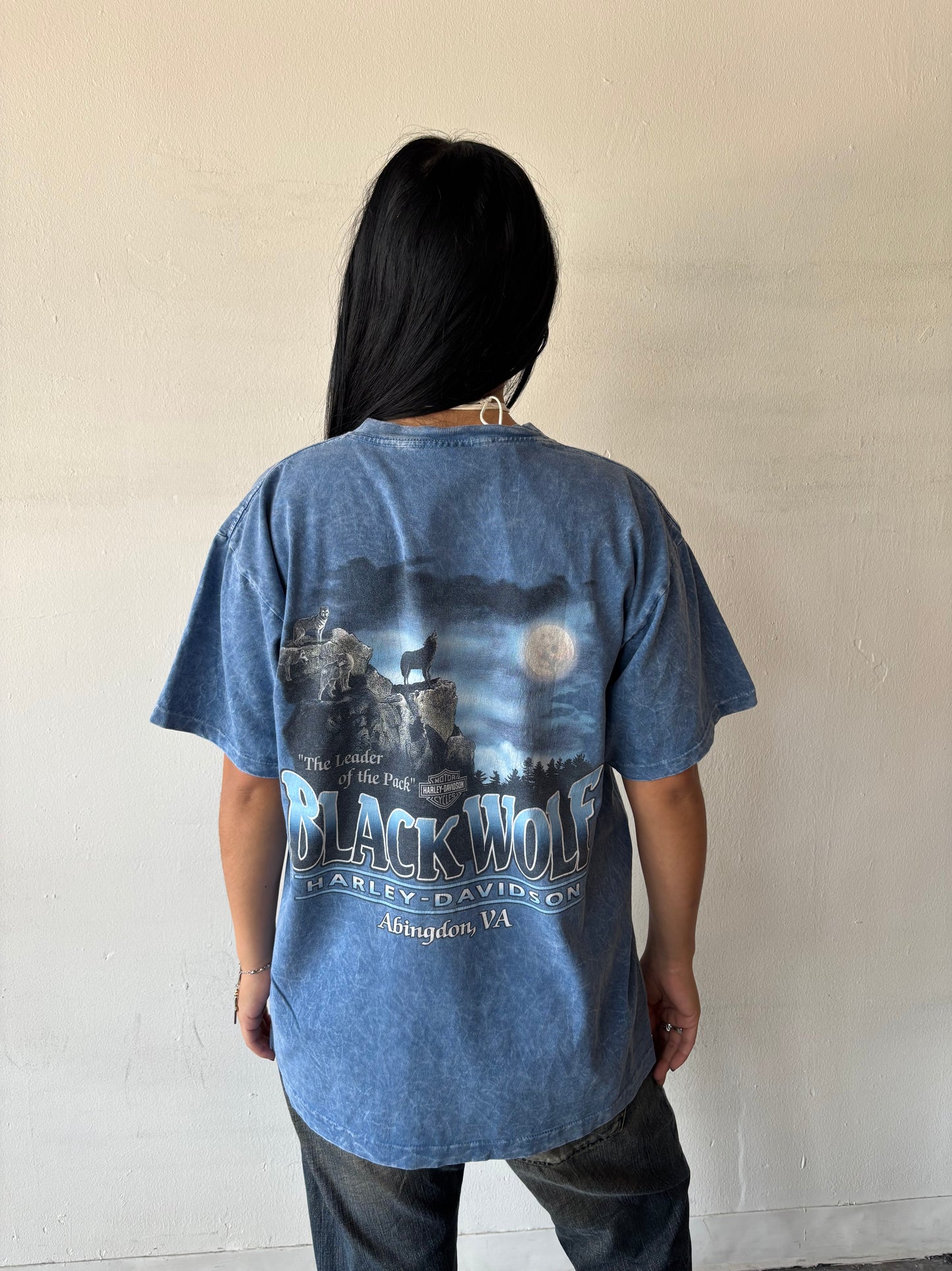 Harley Davidson Black Wolf Shirt
