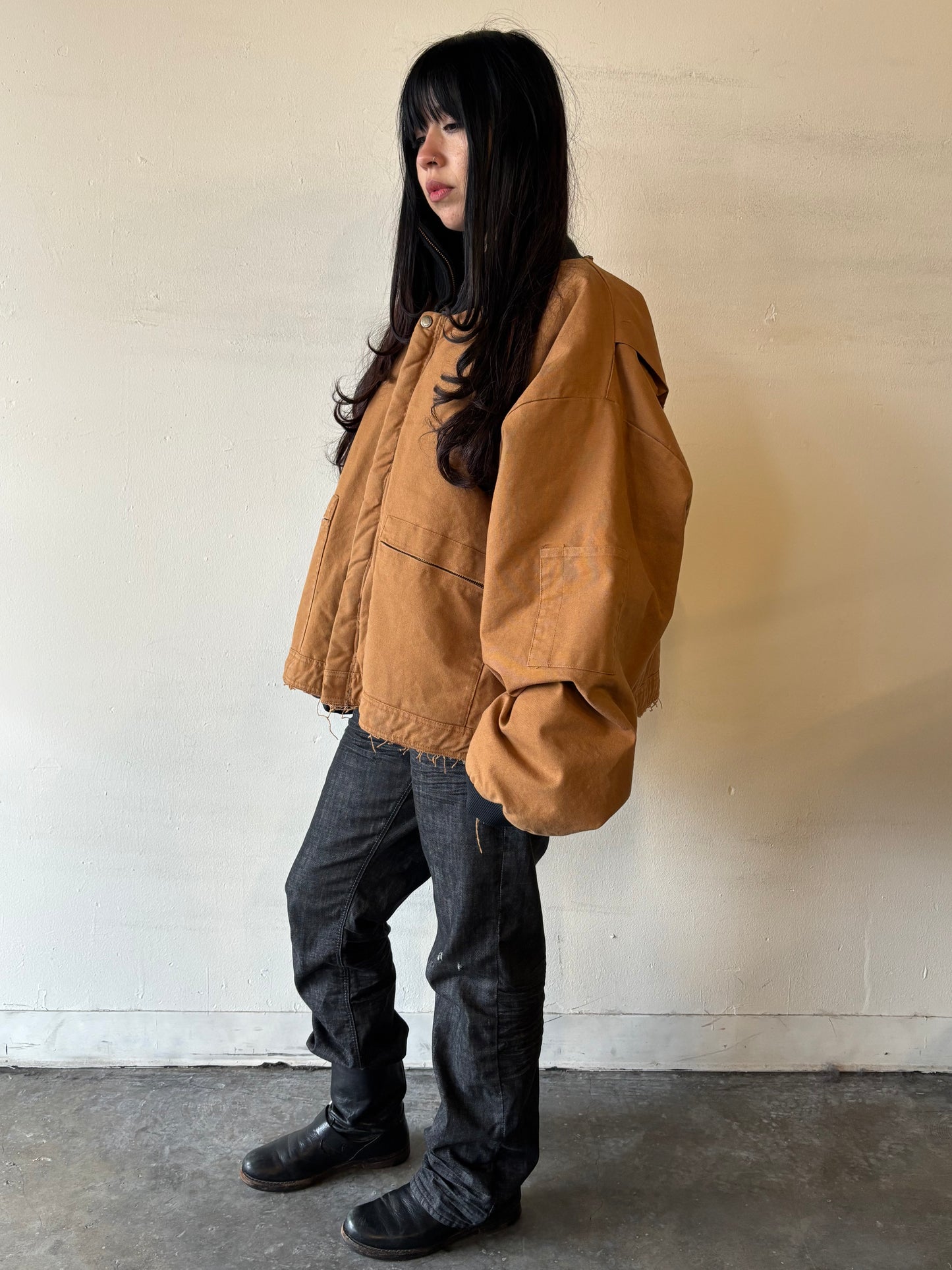 Reworked Cropped Workwear Jacket