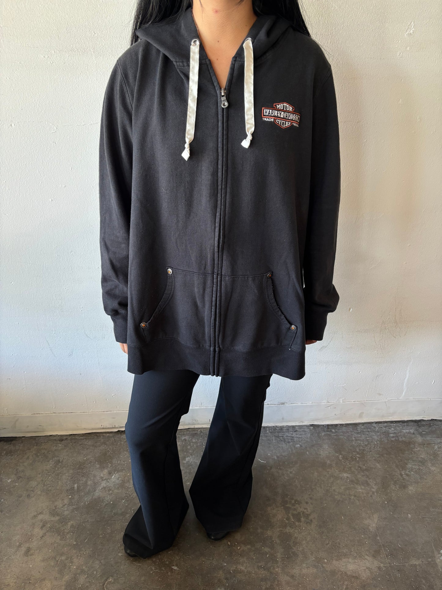 Vintage Harley Davidson Zip Up Hoodie