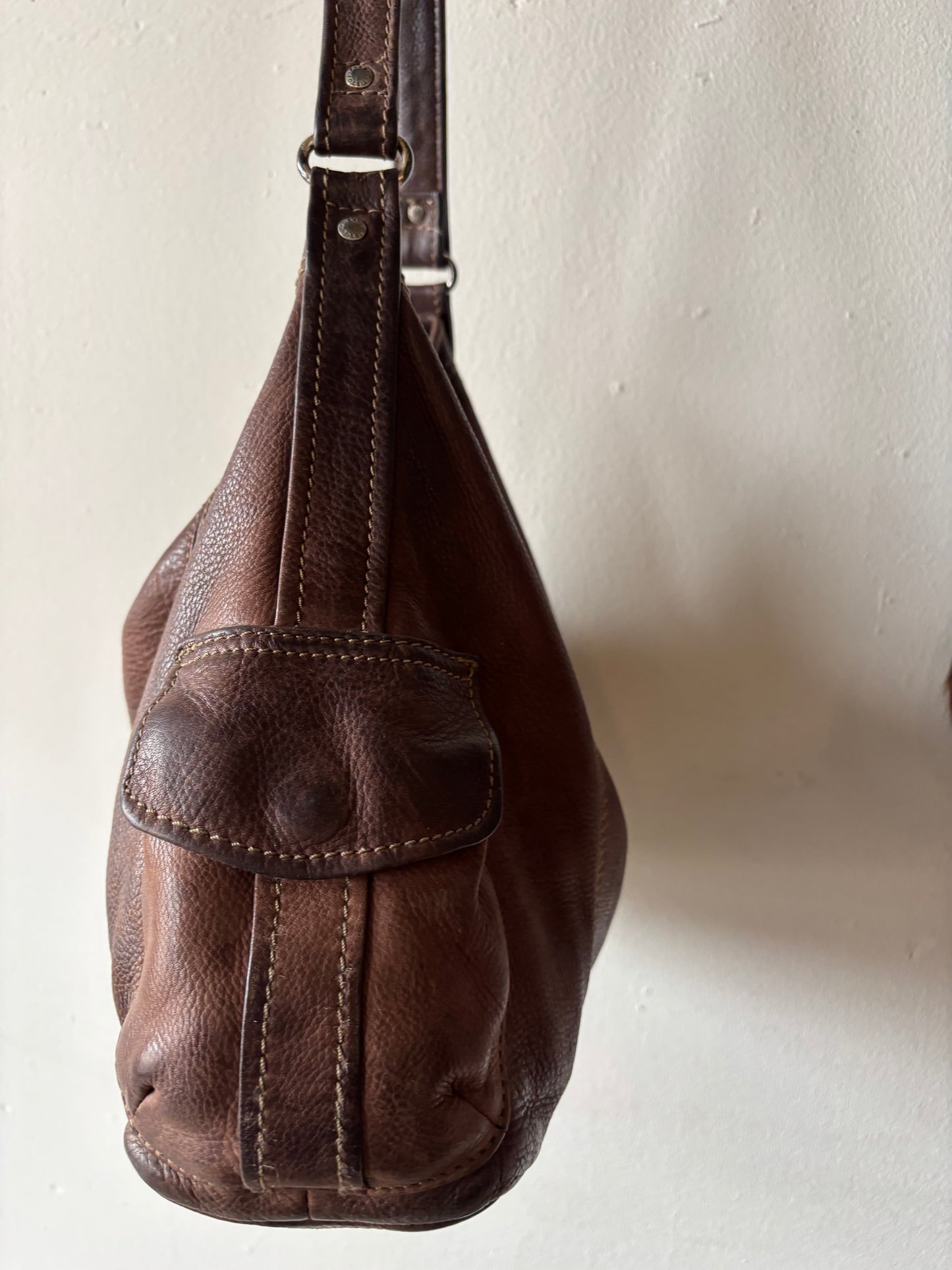 Vintage Fossil Brown Leather Purse