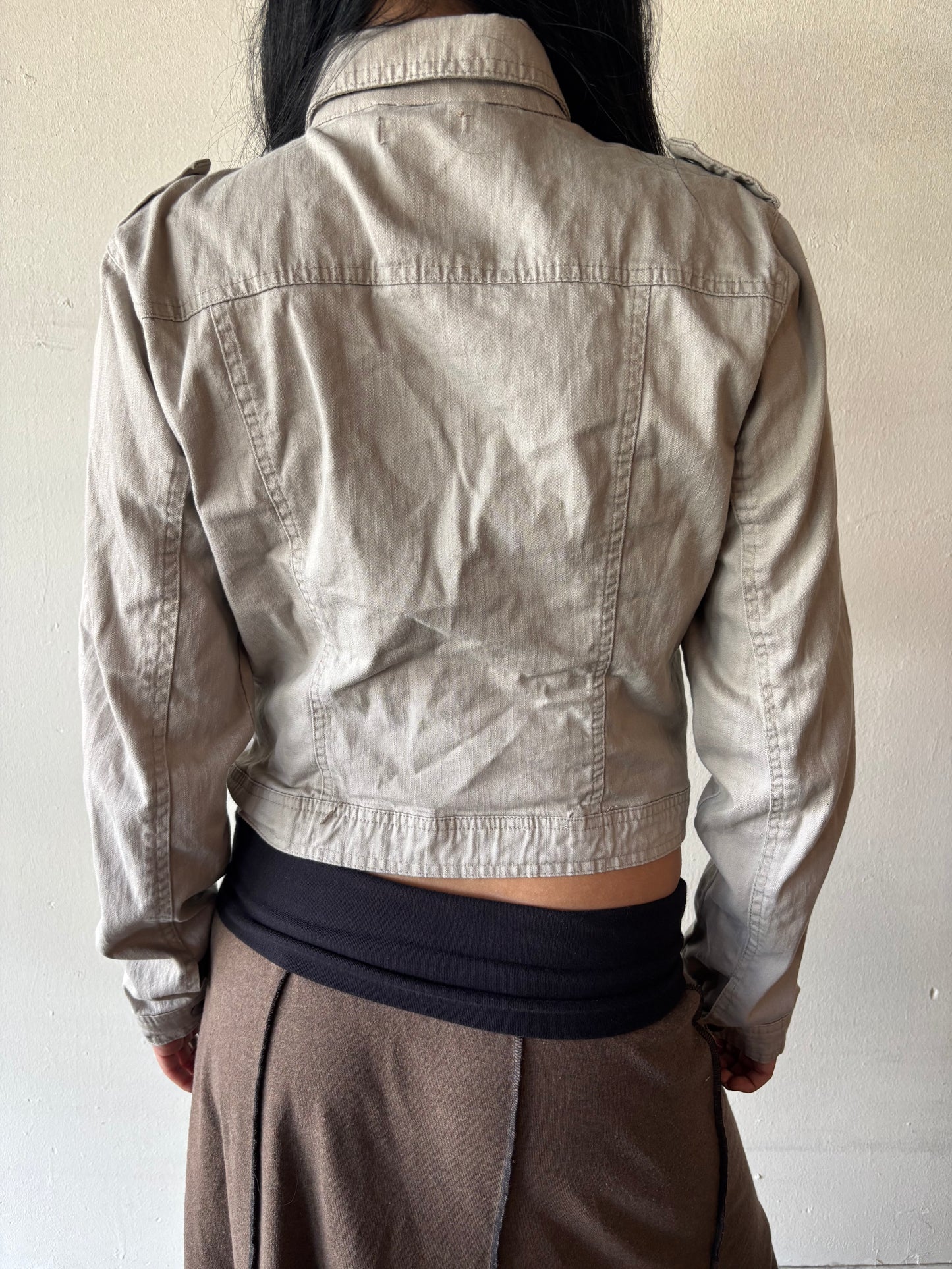 Vintage Asymmetrical Zip Up Jacket