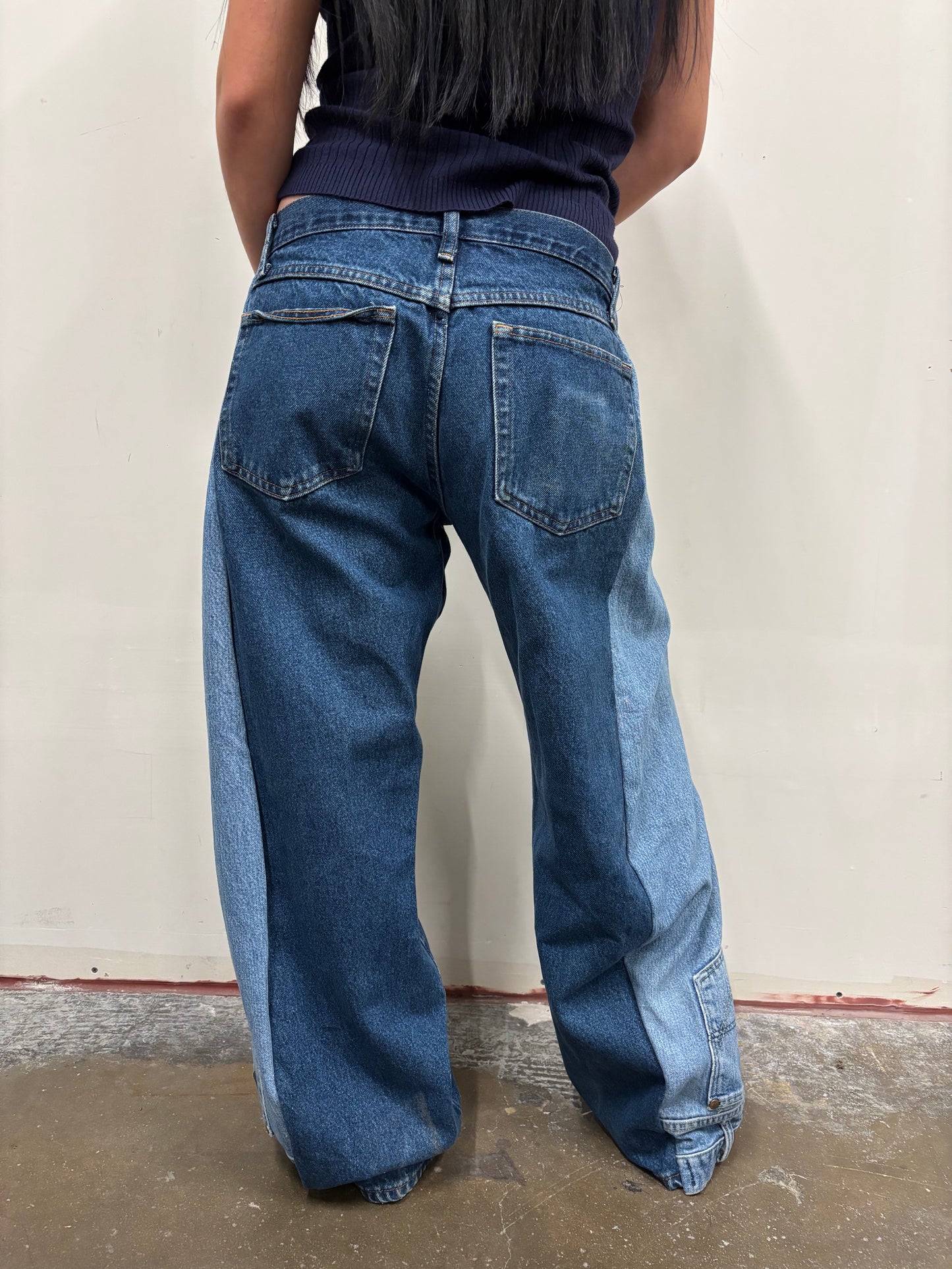 Reworked Rustler/Carhartt Split Jeans