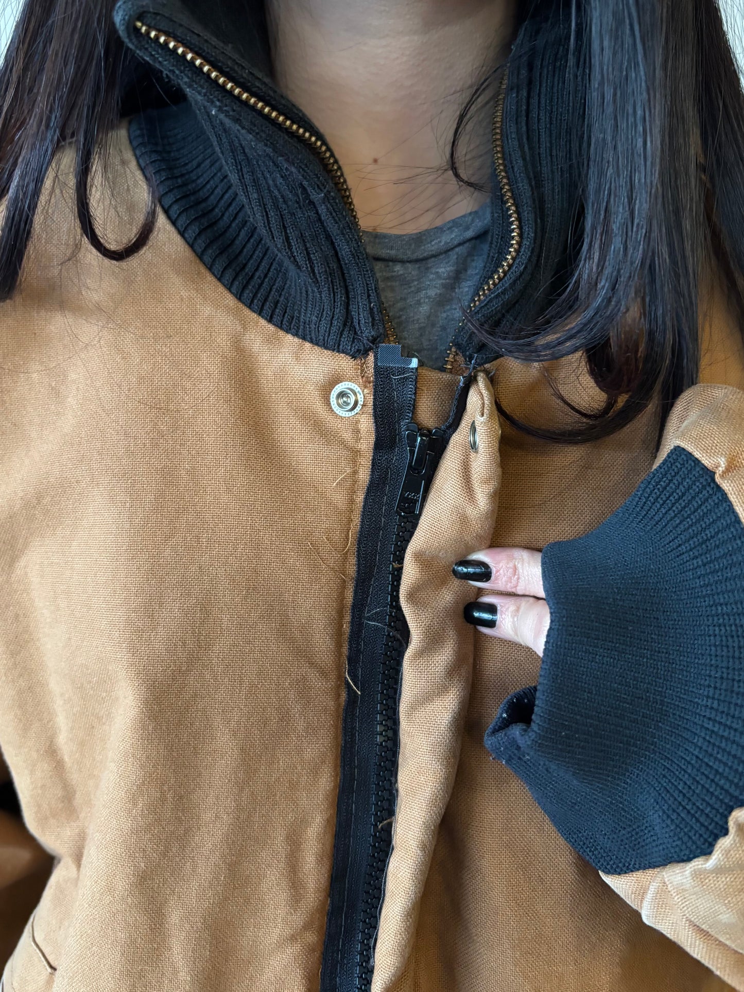 Reworked Cropped Workwear Jacket