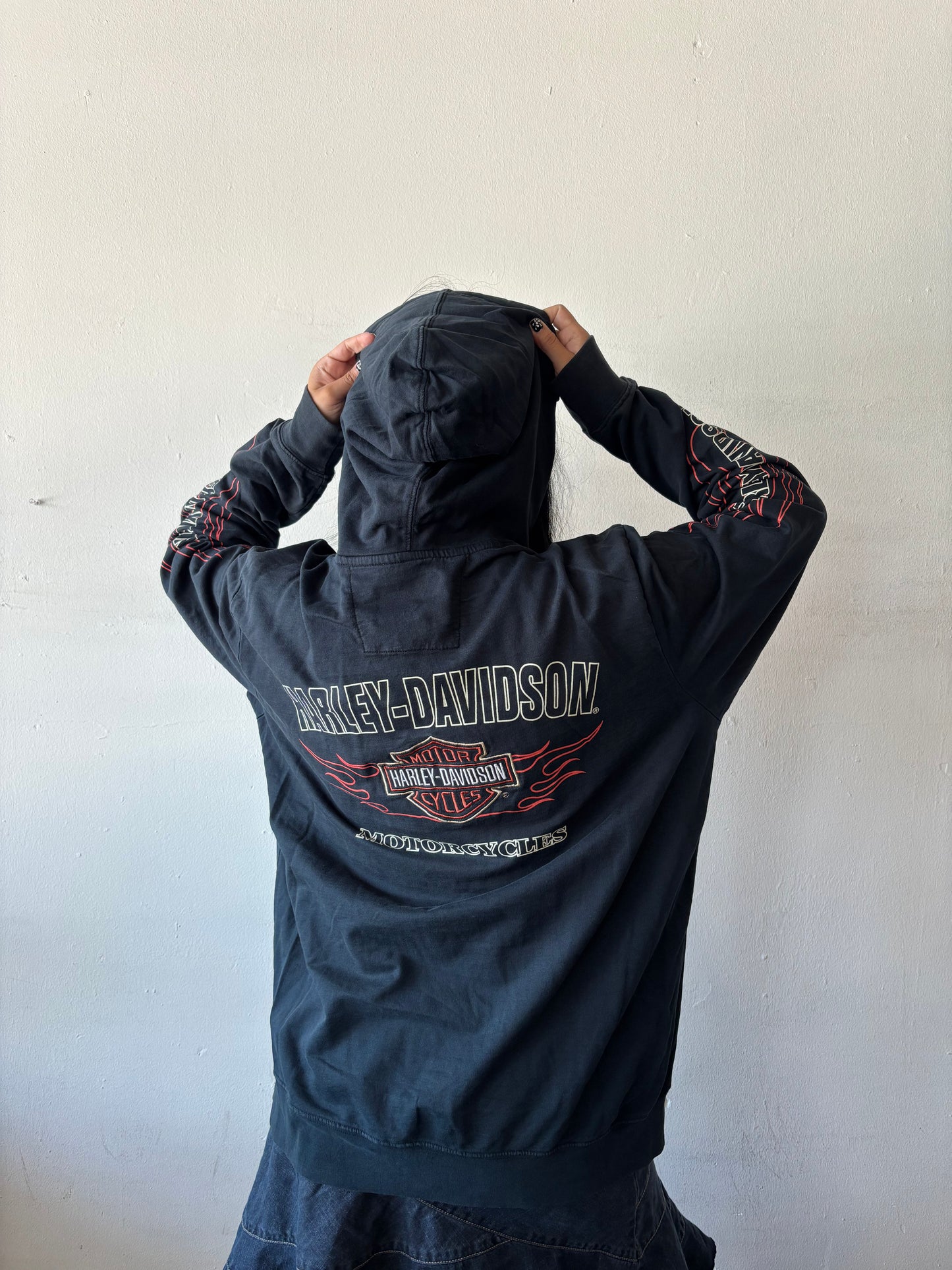 Vintage Harley Davidson Zip Up Hoodie
