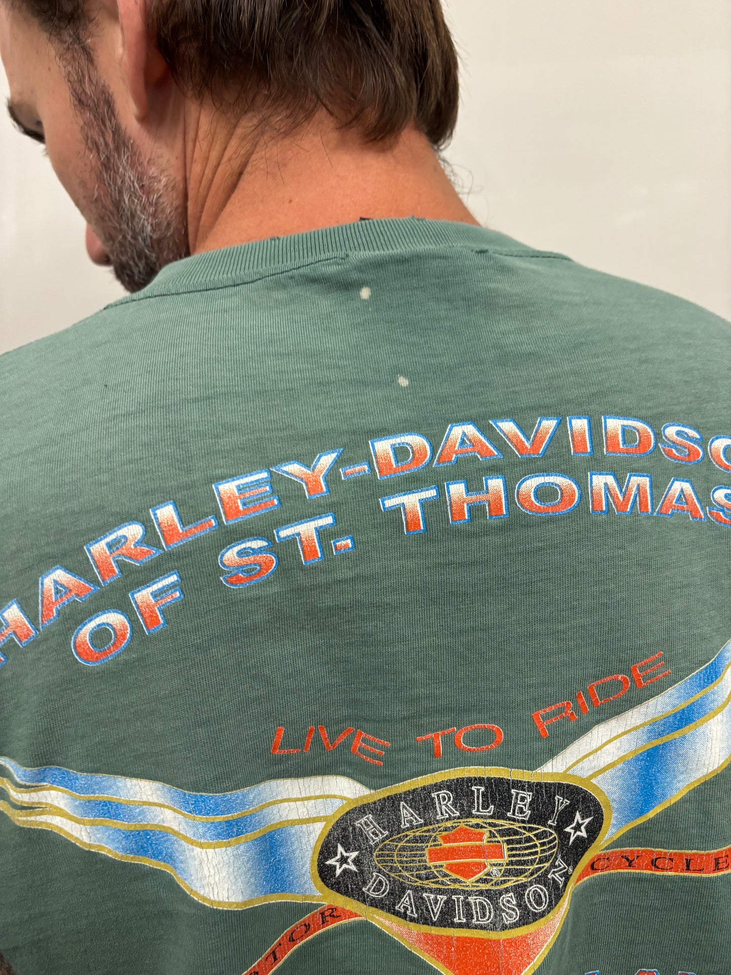 Reworked Harley Davidson Camo Shirt