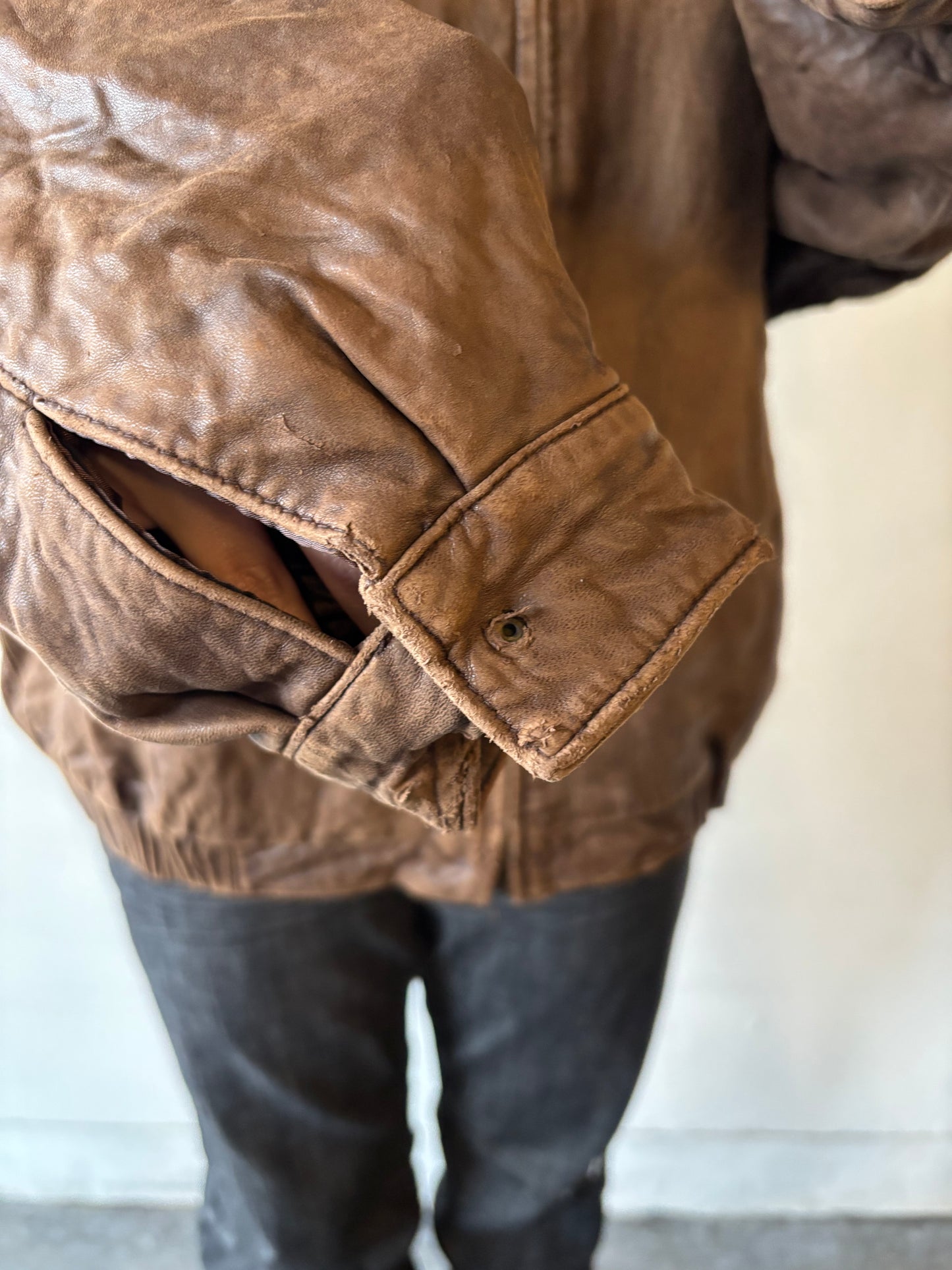 Vintage Brown Leather Jacket