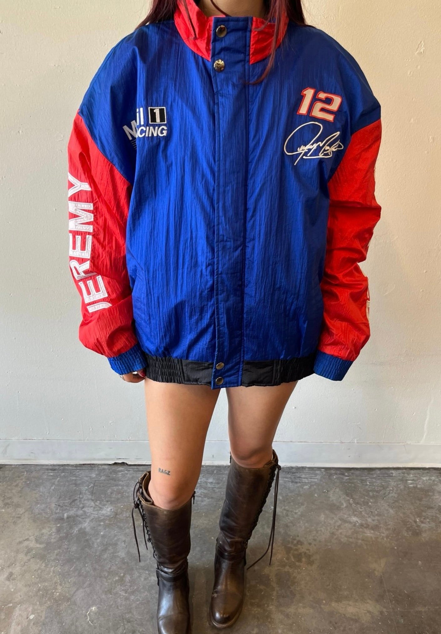Vintage Jeremy Mayfield NASCAR Racing Puffer Jacket