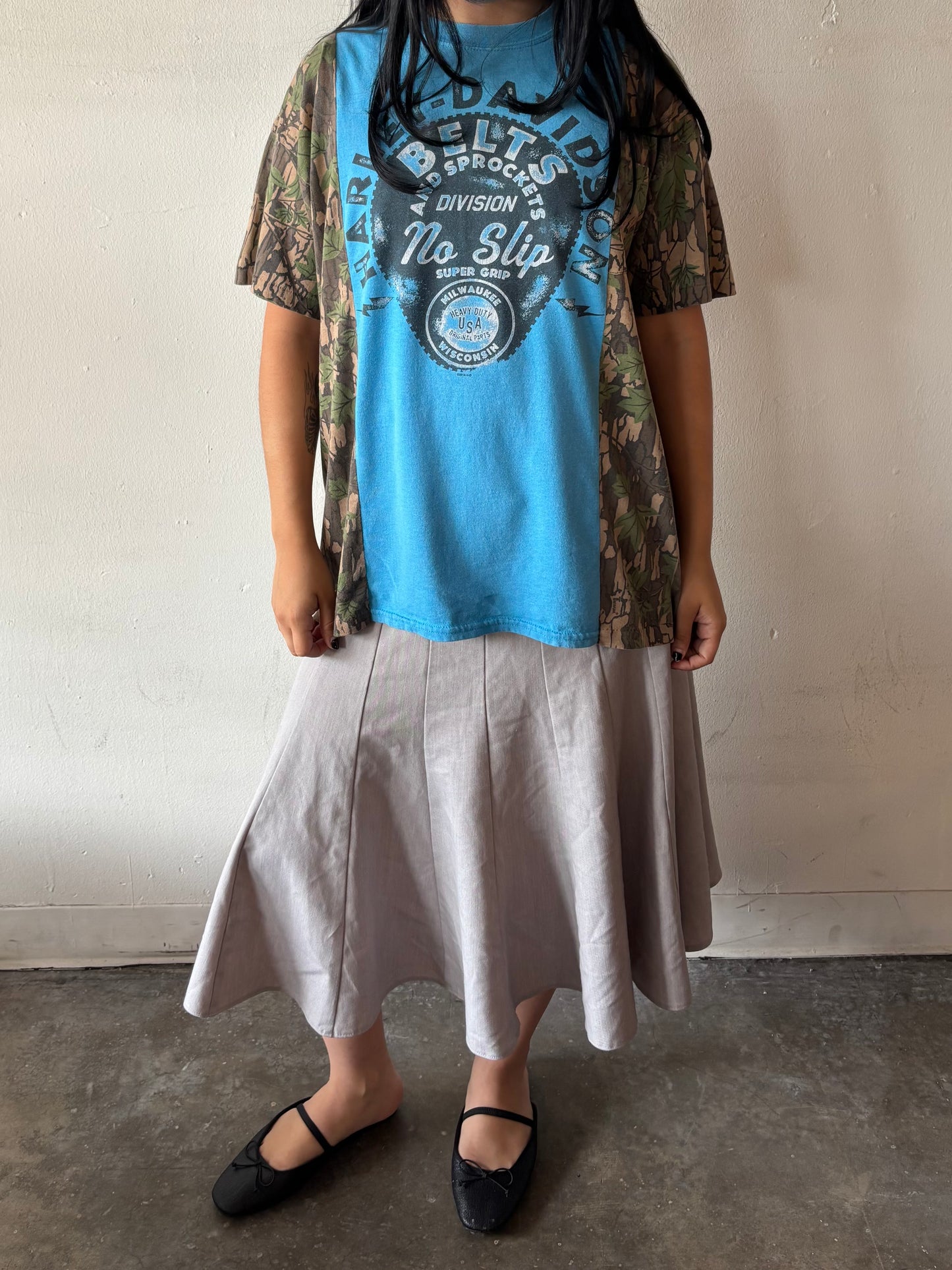 Reworked Harley Davidson Camo Shirt