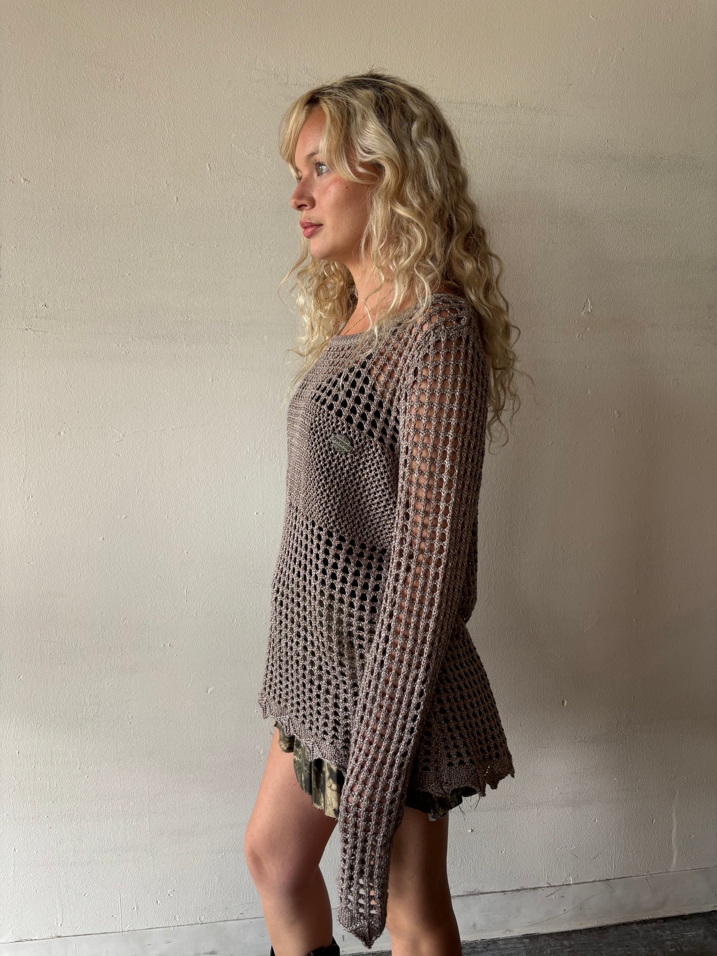 Vintage Harley Davidson Knit Top