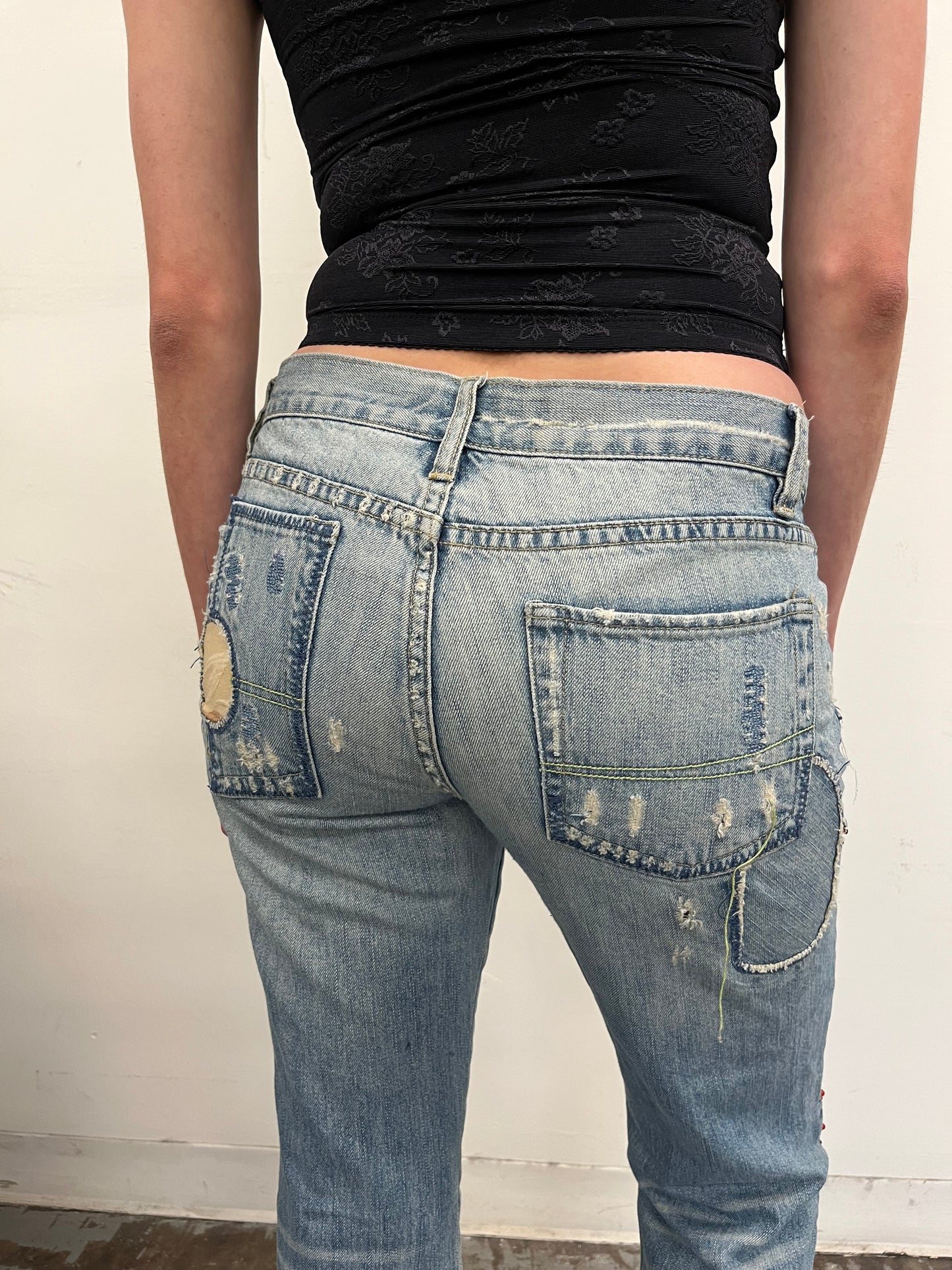 Vintage Lazer Denim Patched Jeans