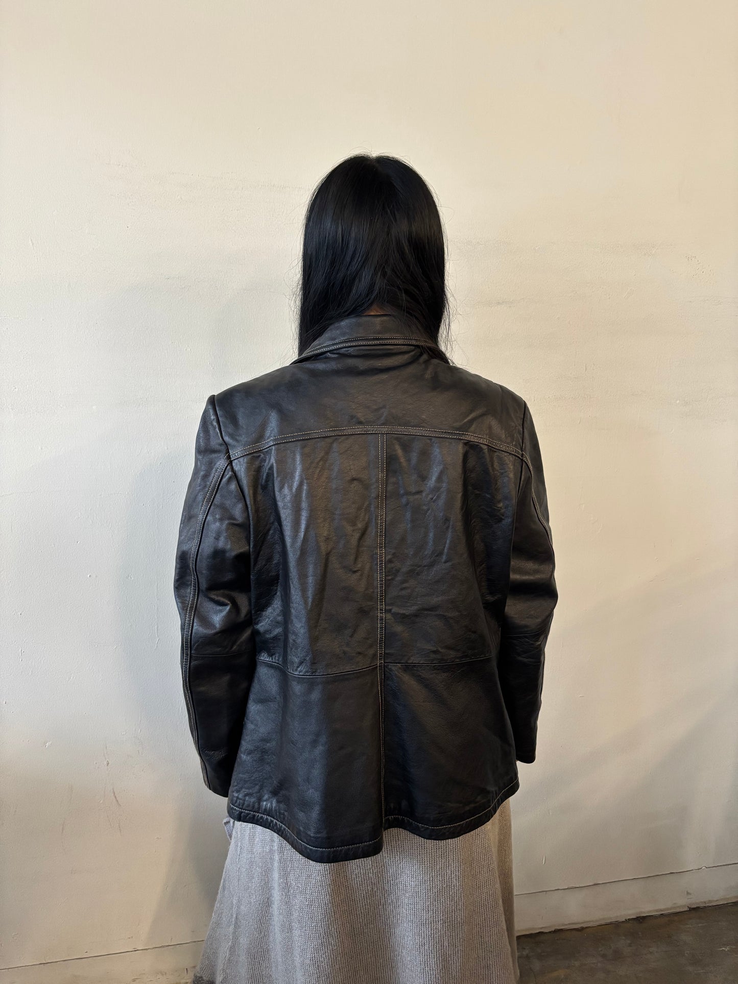 Vintage Wilson Leather Button Up Jacket