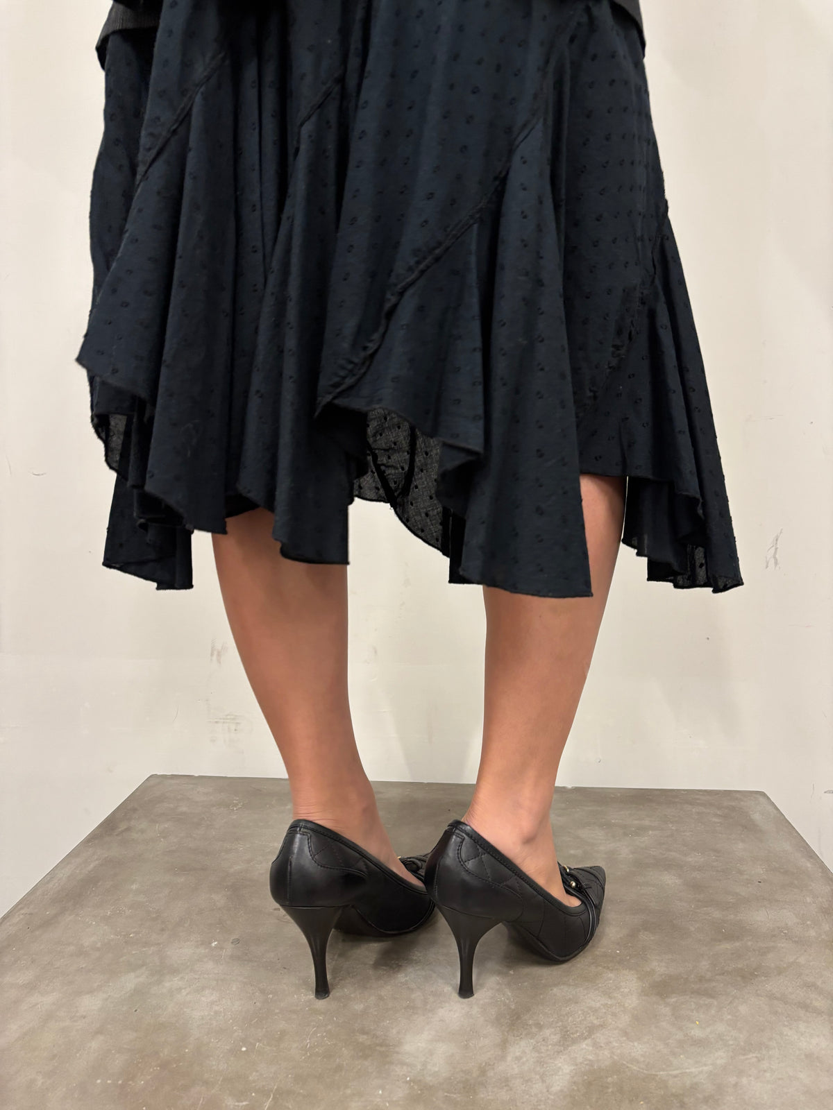 Burberry Black Quilted Leather Buckle Heels
