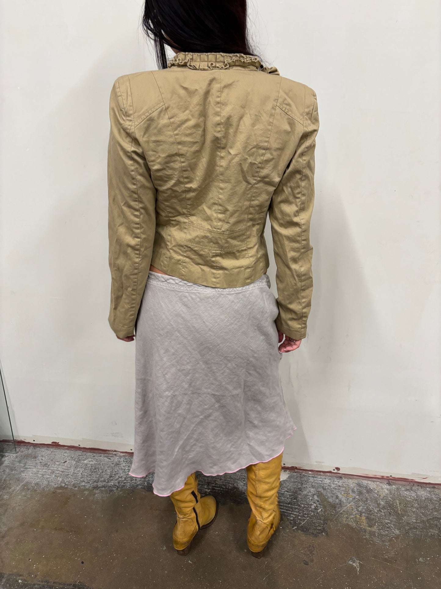 Tan Ruffled Jacket