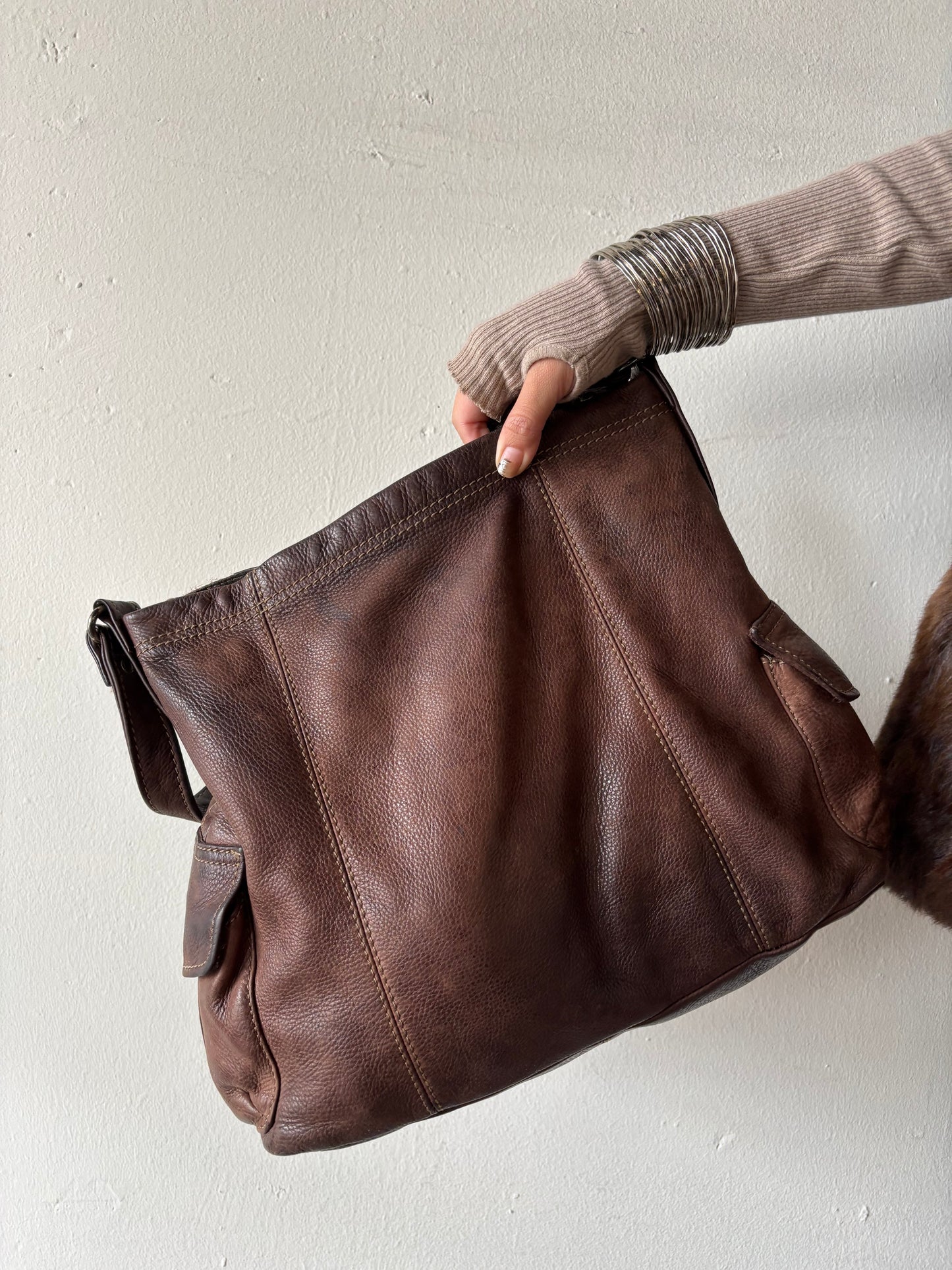 Vintage Fossil Brown Leather Purse