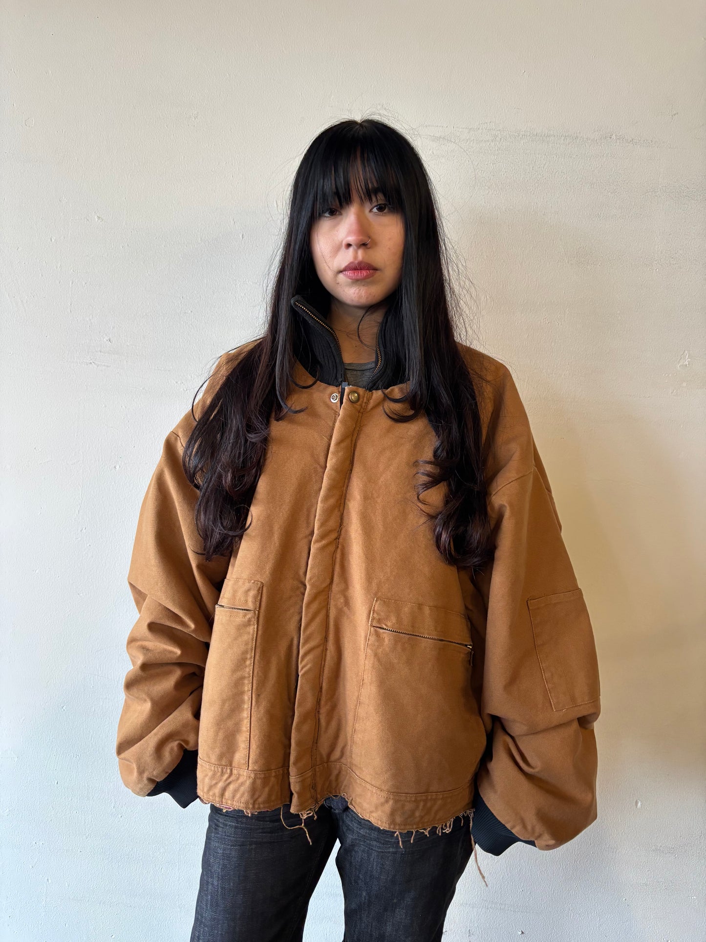 Reworked Cropped Workwear Jacket