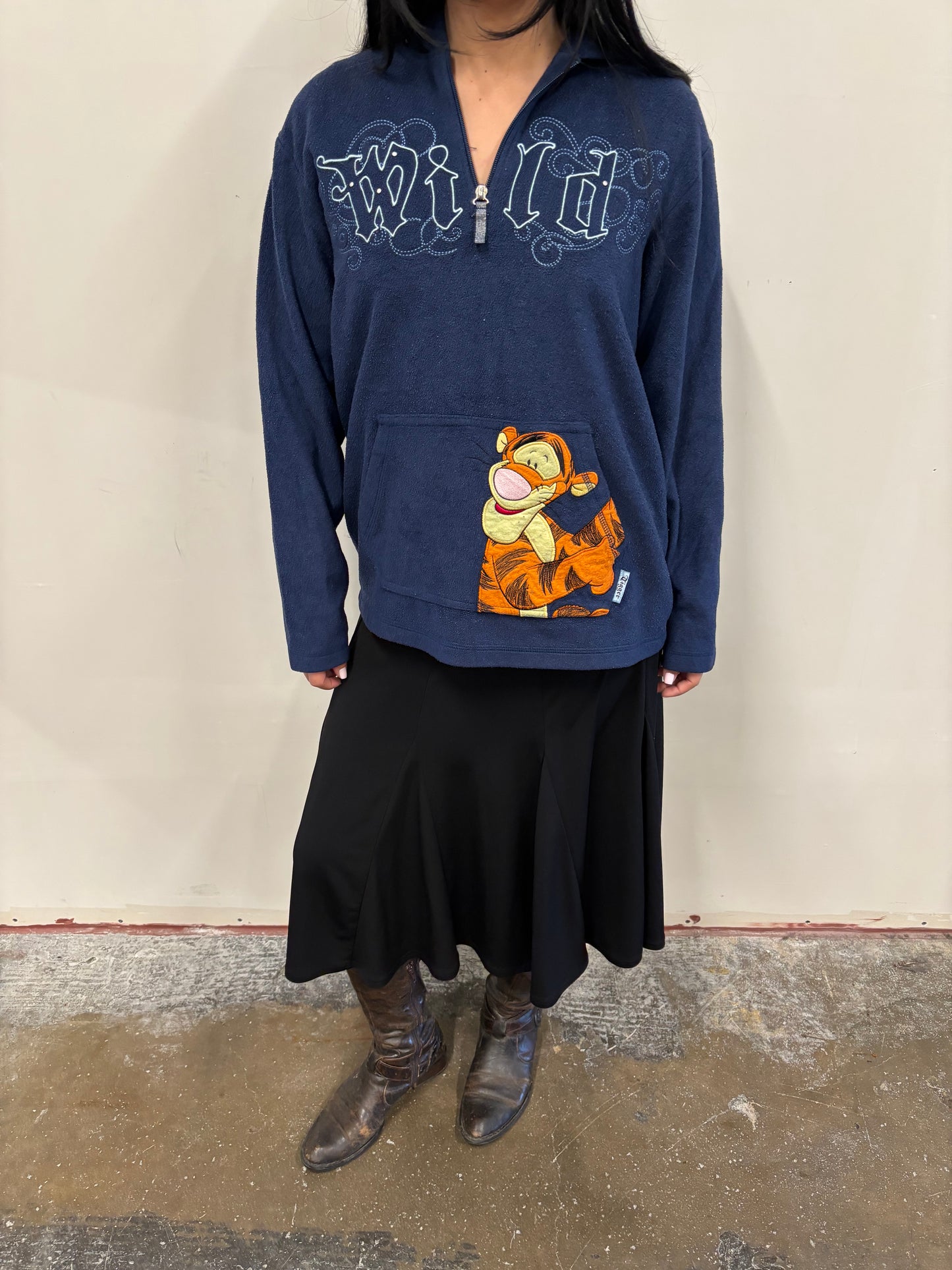 Vintage Tigger Quarter Zip Sweater