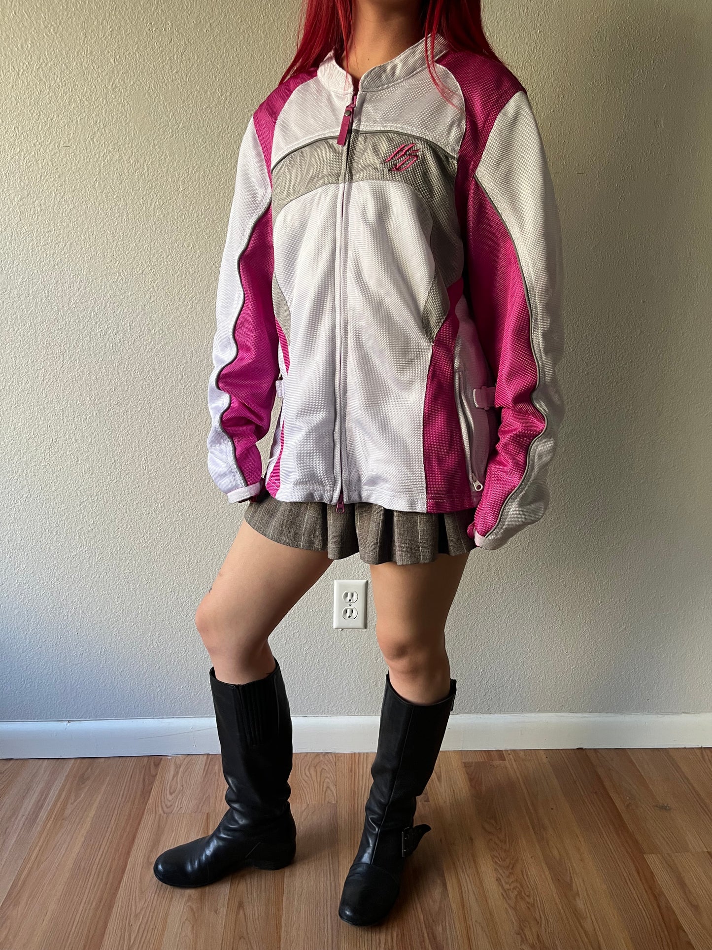 Vintage Harley Davidson Pink Moto Jacket