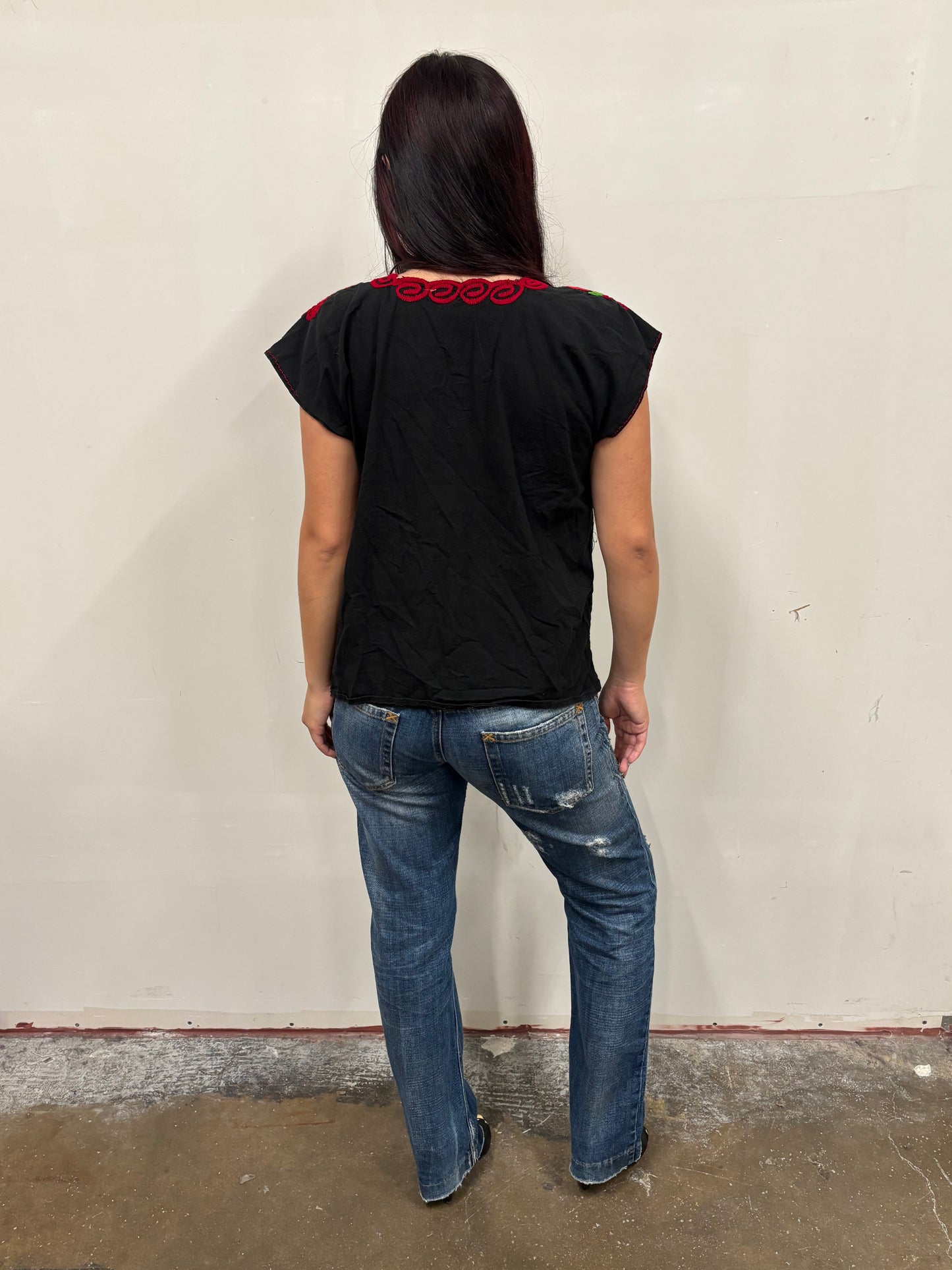 Rose Embroidered Blouse