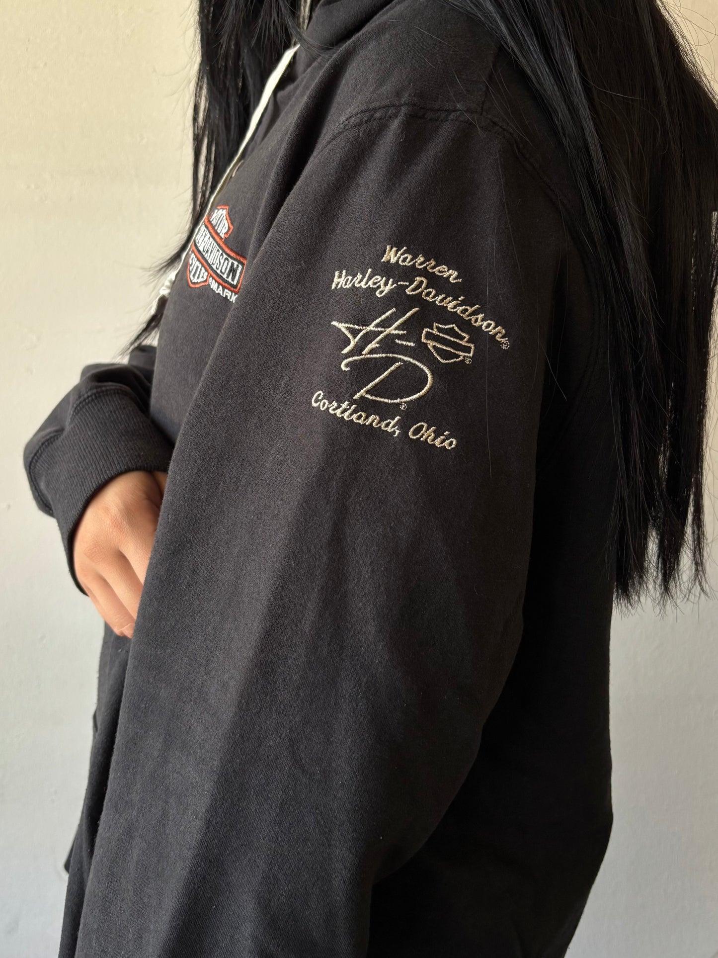 Vintage Harley Davidson Zip Up Hoodie