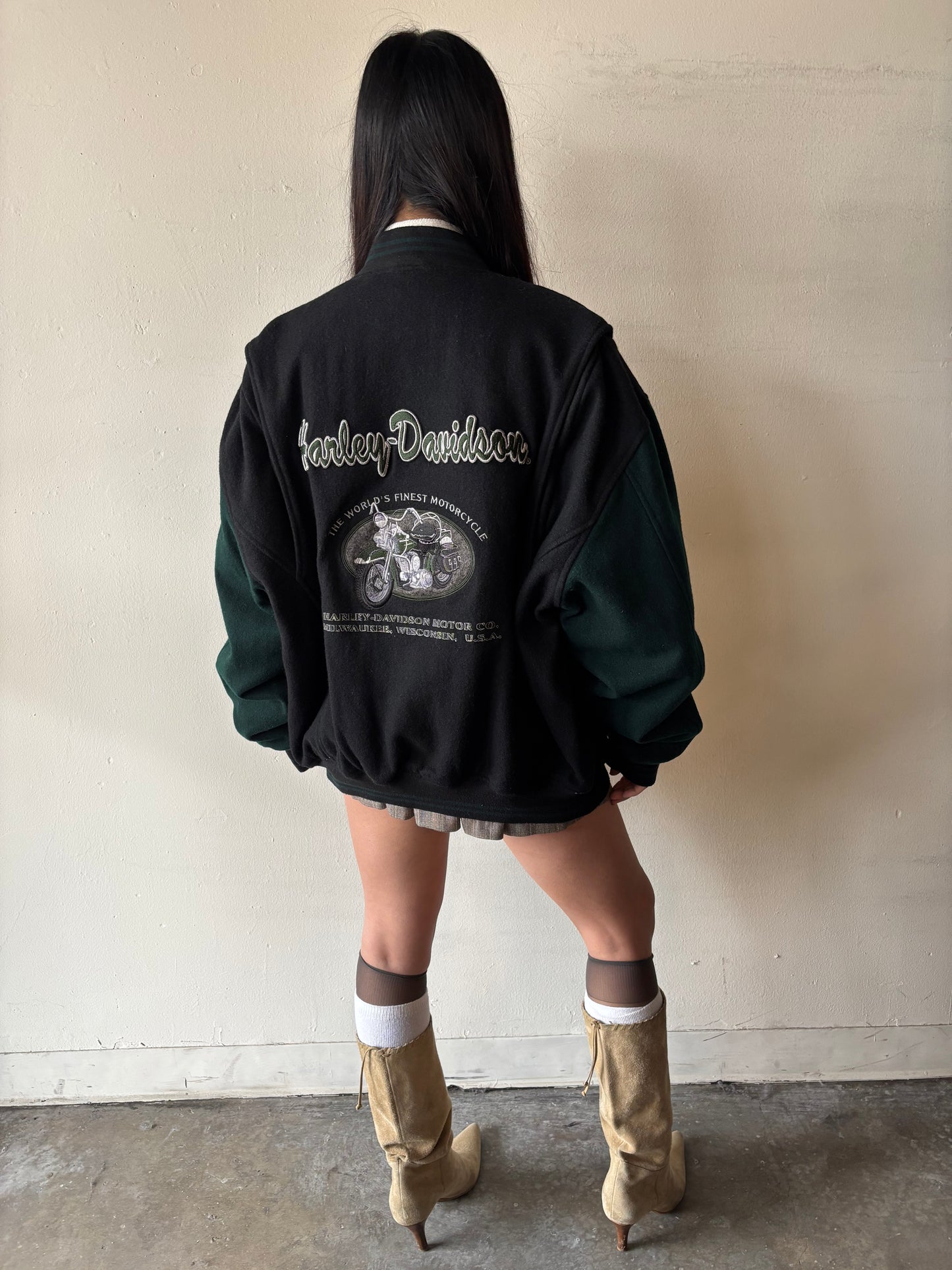 Vintage Harley Davidson Bomber Jacket
