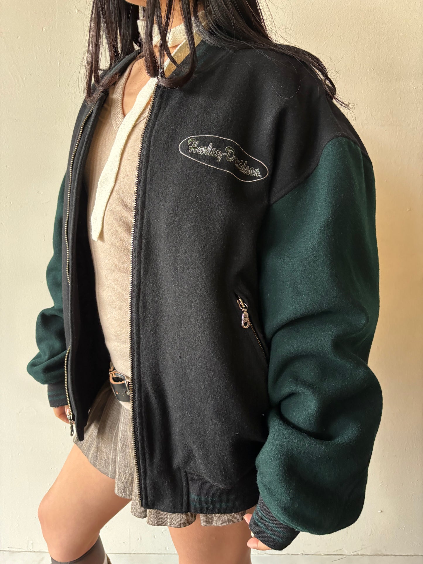 Vintage Harley Davidson Bomber Jacket