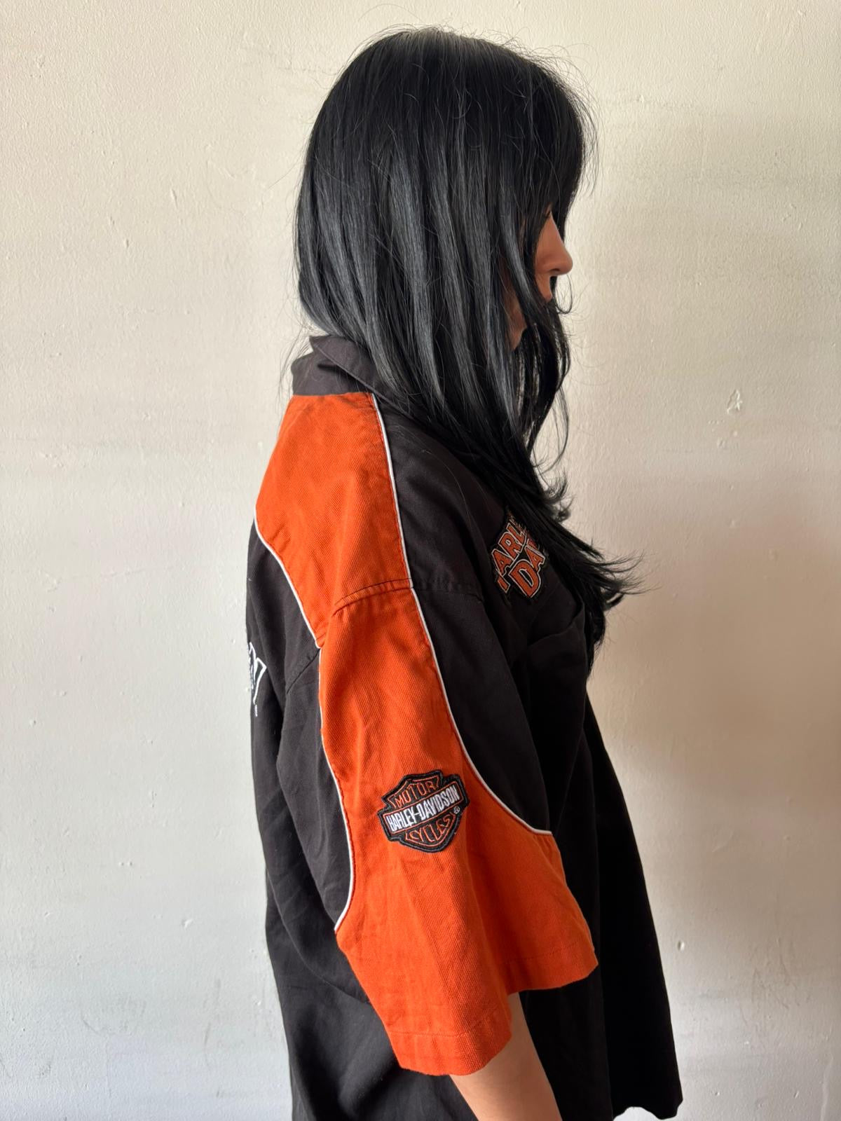 Vintage Harley Davidson Button Up