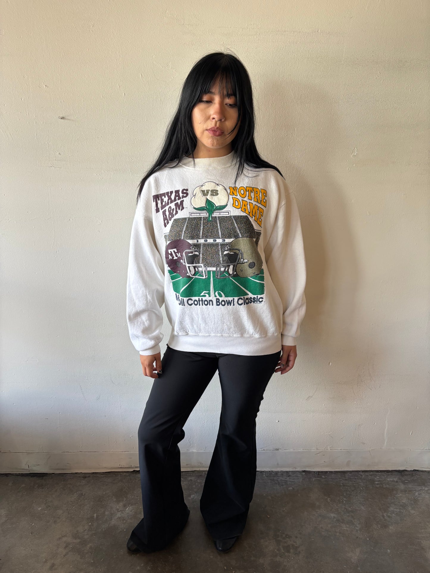 Vintage Texas A&M Vs. Notre Dame Crewneck