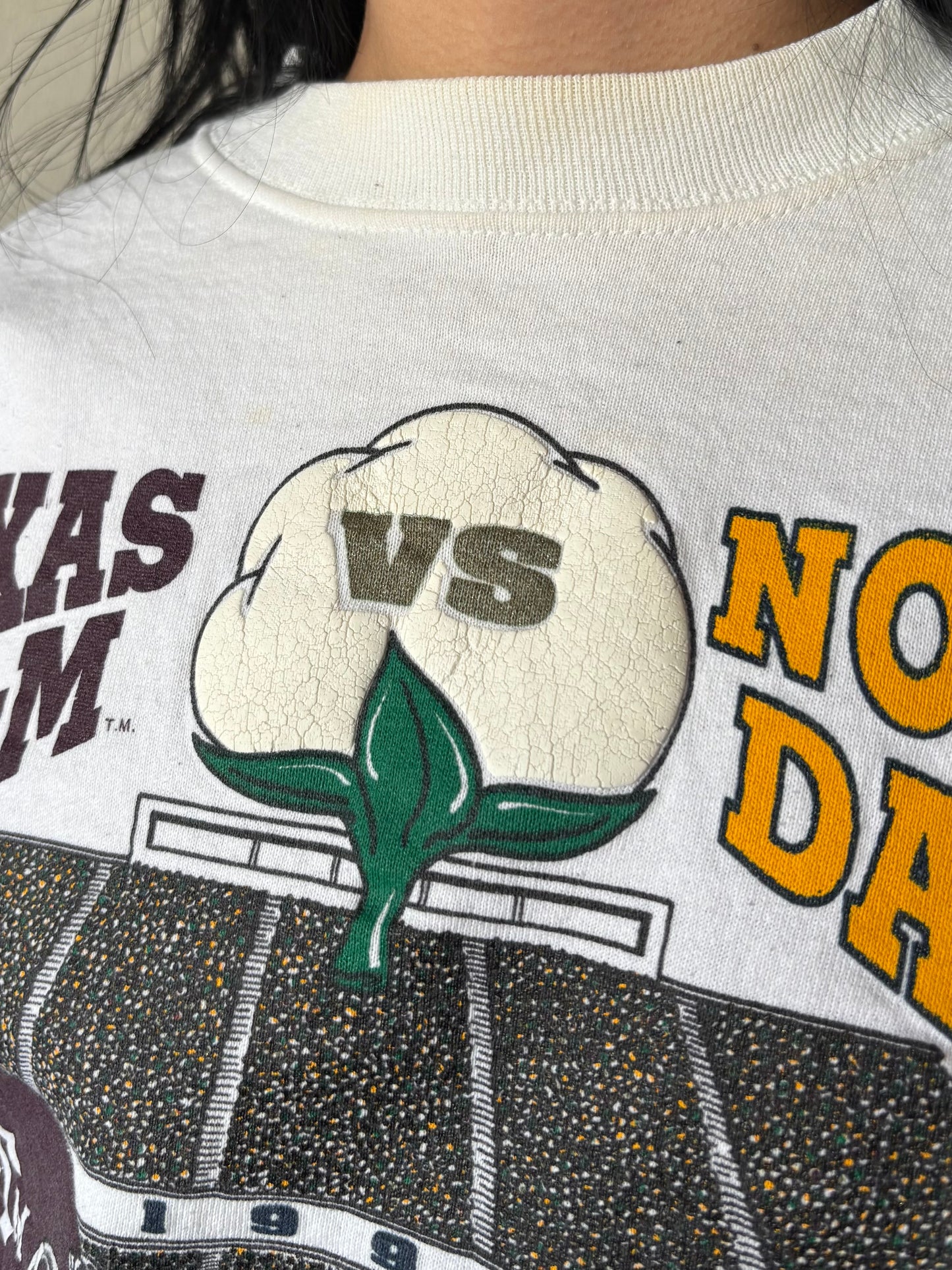 Vintage Texas A&M Vs. Notre Dame Crewneck