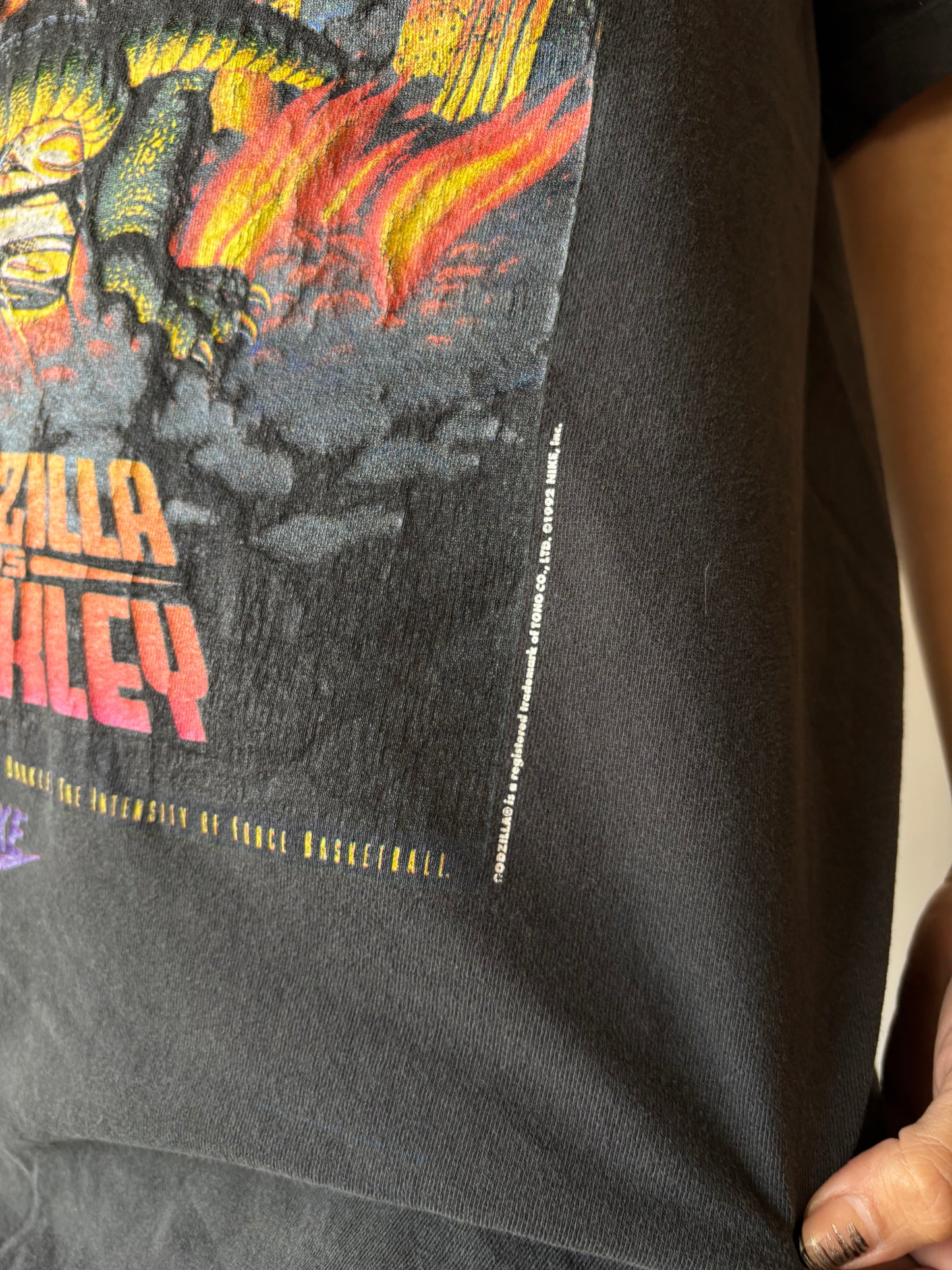 Vintage 1992 Godzilla Vs. Barkley Nike Shirt