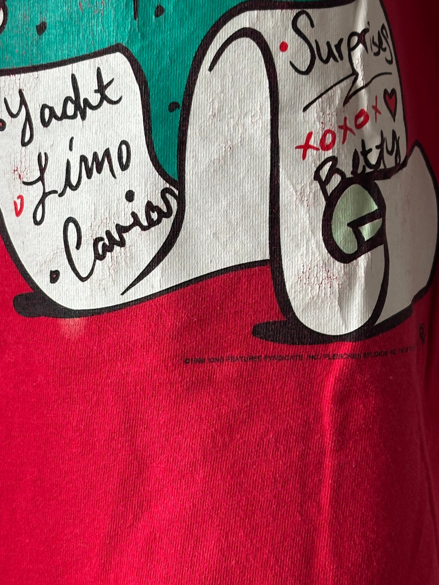 Vintage Betty Boop Merry Christmas Sleeping Shirt