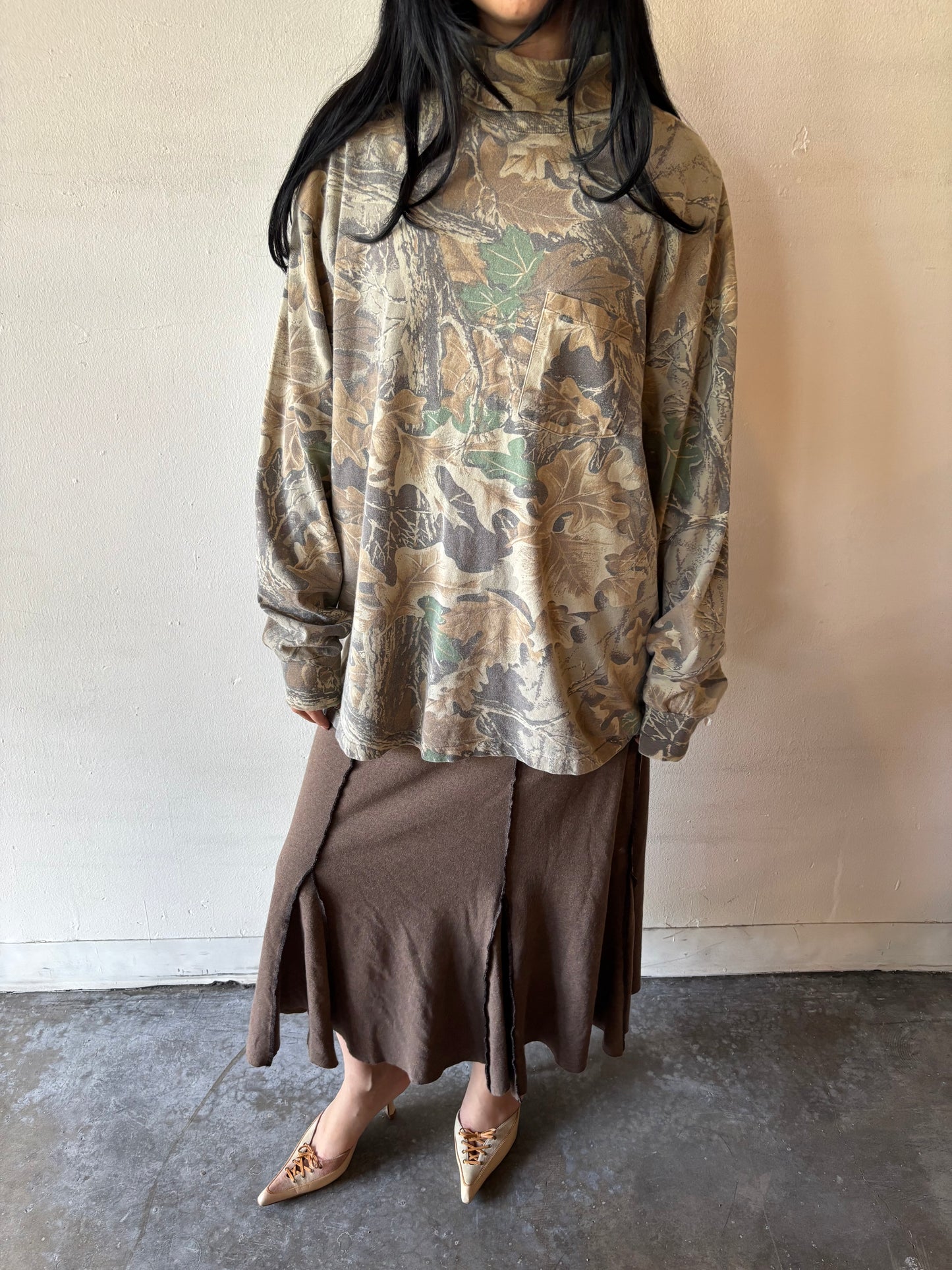 Vintage Camo Turtleneck Shirt