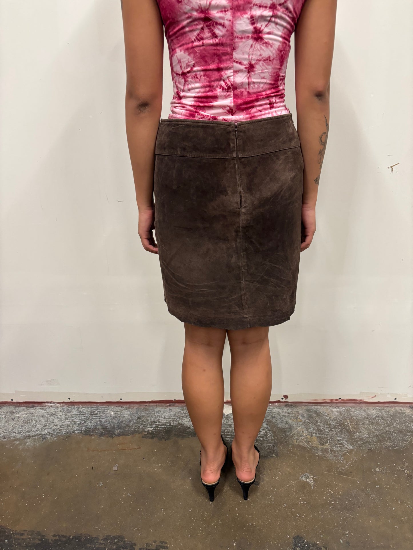 Brown Suede Skirt