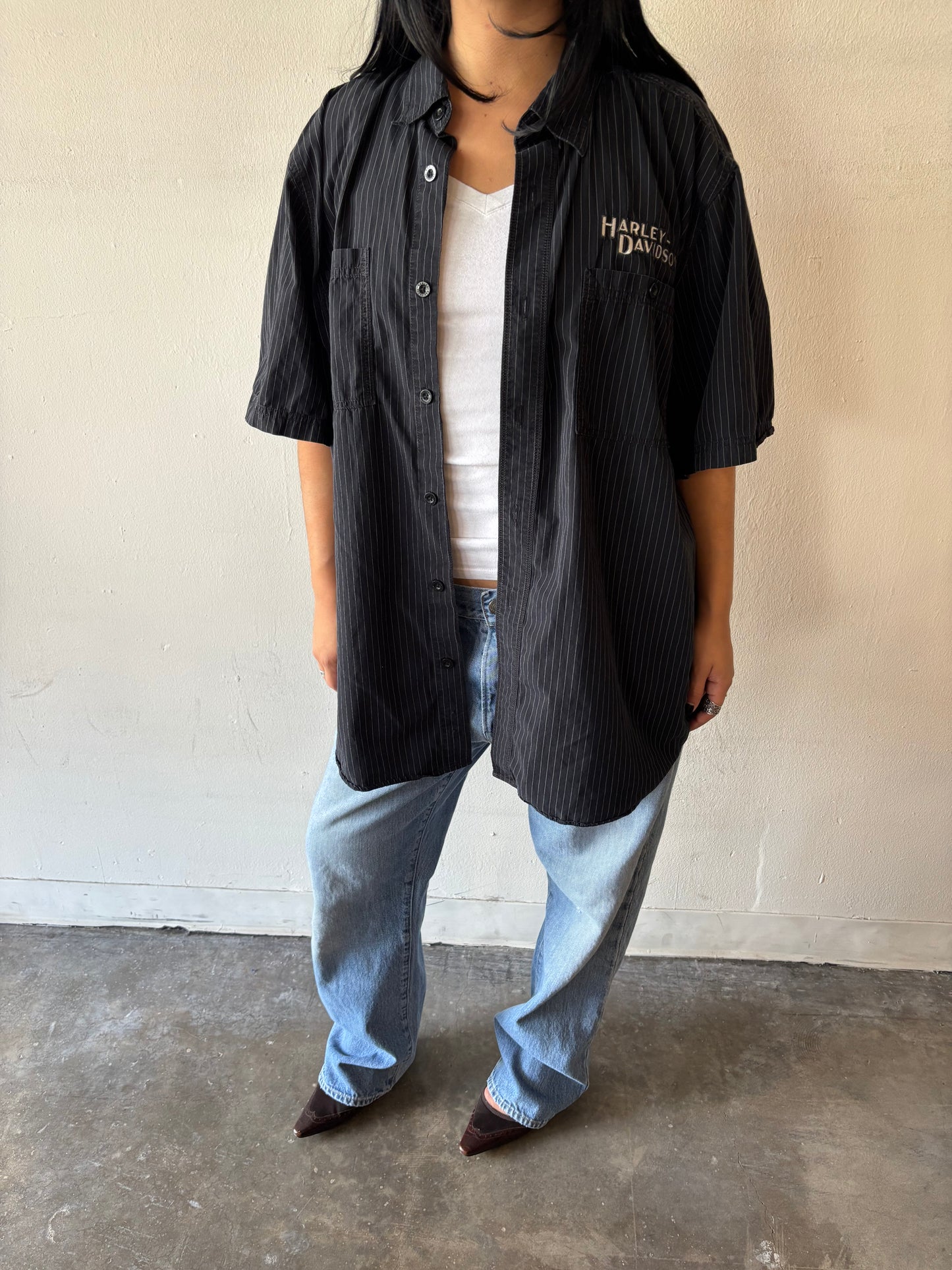 Vintage Harley Davidson Button Up Shirt