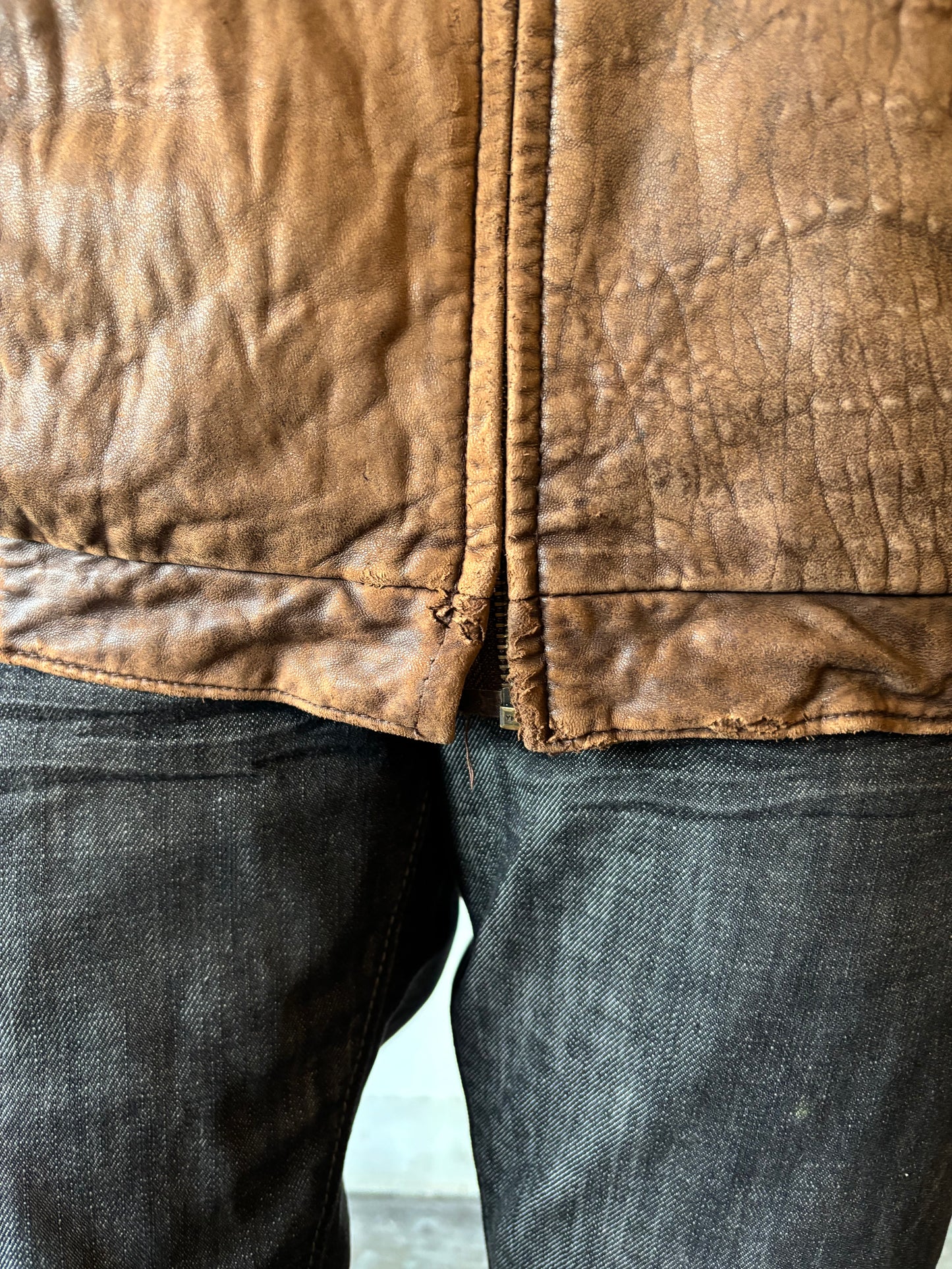 Vintage Brown Leather Jacket
