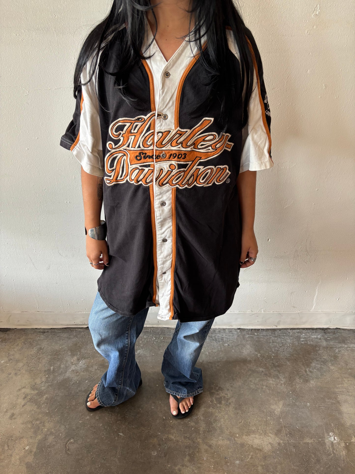 Vintage Harley Davidson Button Up Shirt