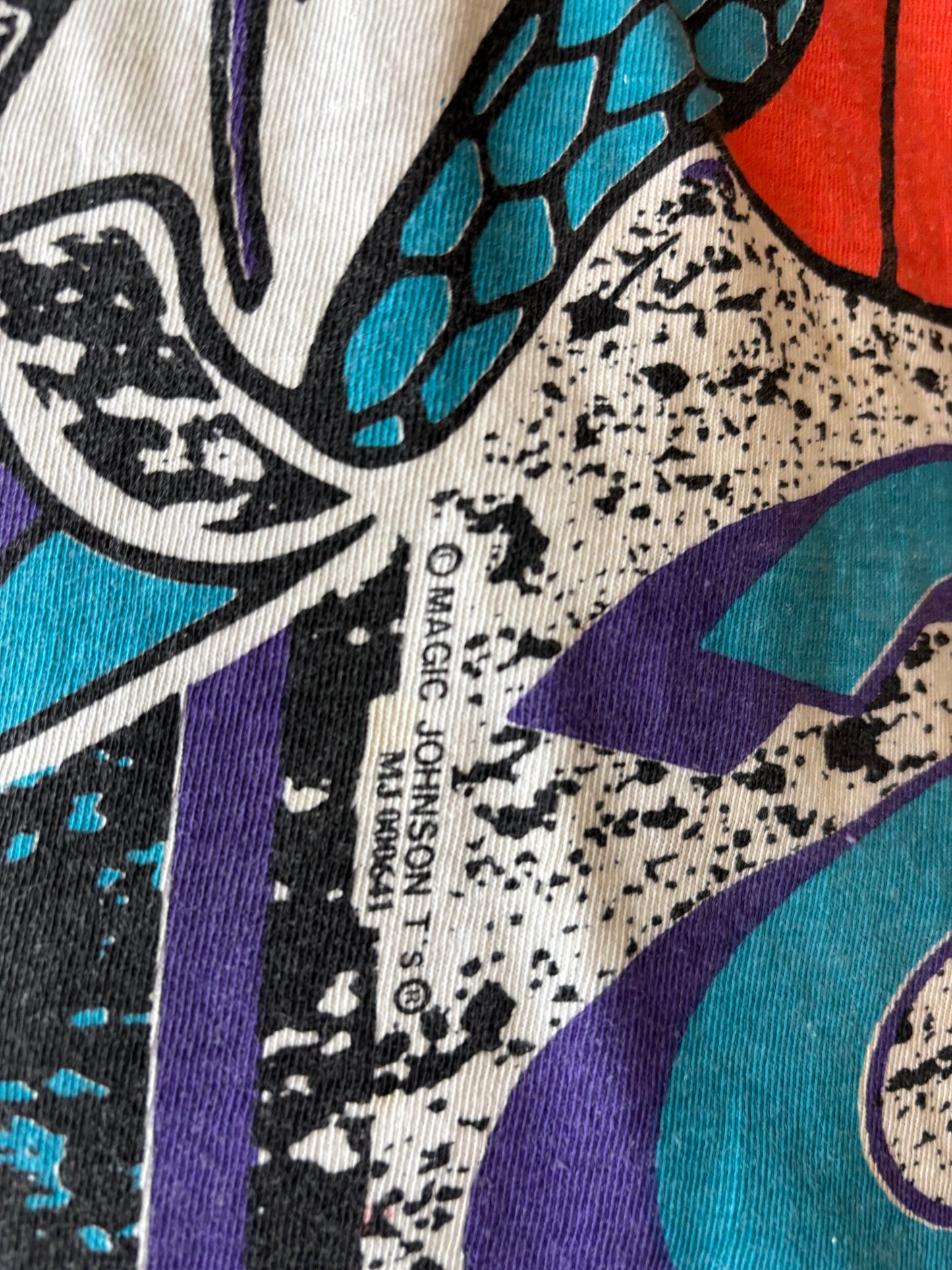 Vintage Charlotte Hornets Magic Johnson All Over Print Shirt