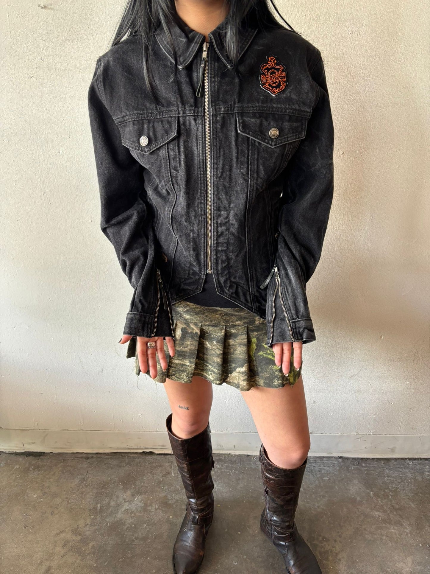 Vintage Harley Davidson Denim Jacket