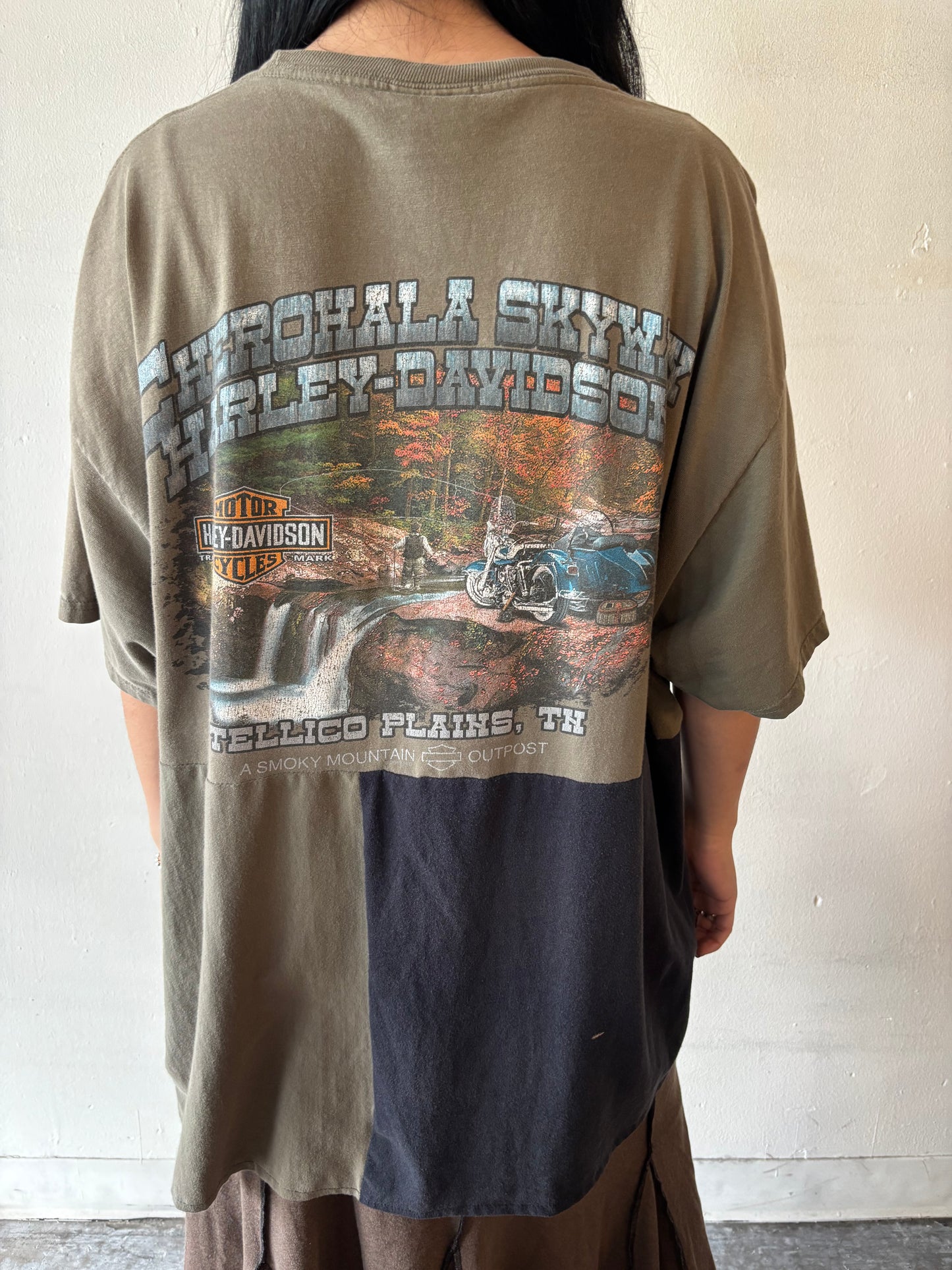 Reworked Harley Davidson Patchwork Shirt