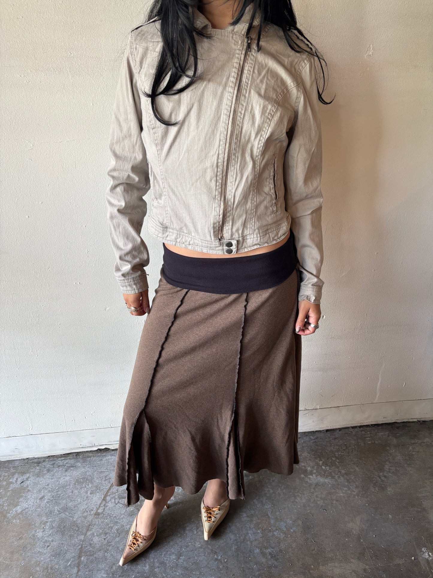 Vintage Asymmetrical Zip Up Jacket