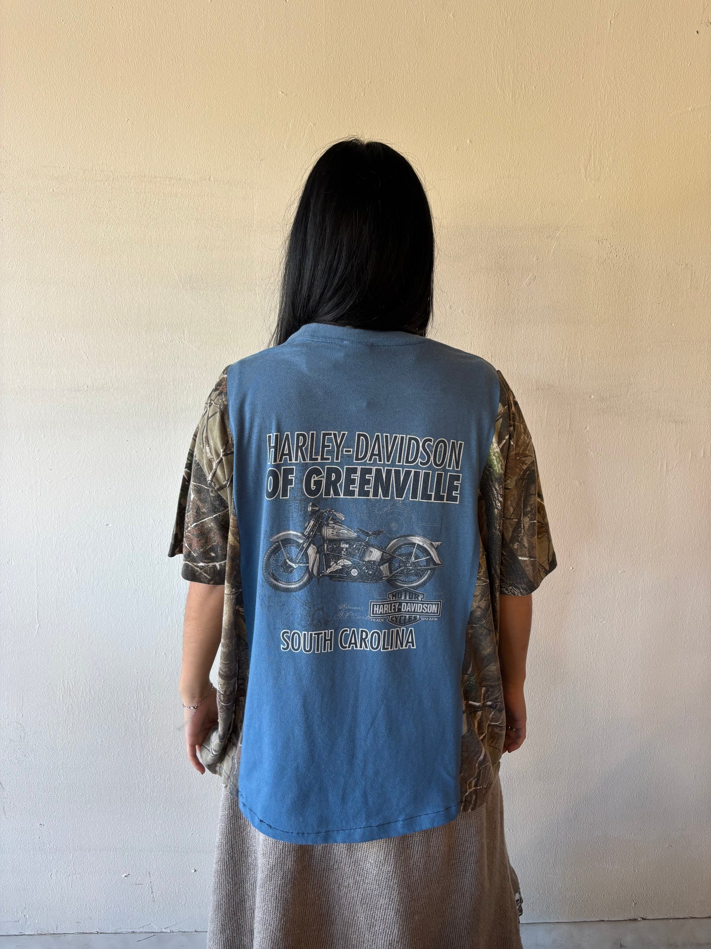 Reworked Harley Davidson Camo Shirt