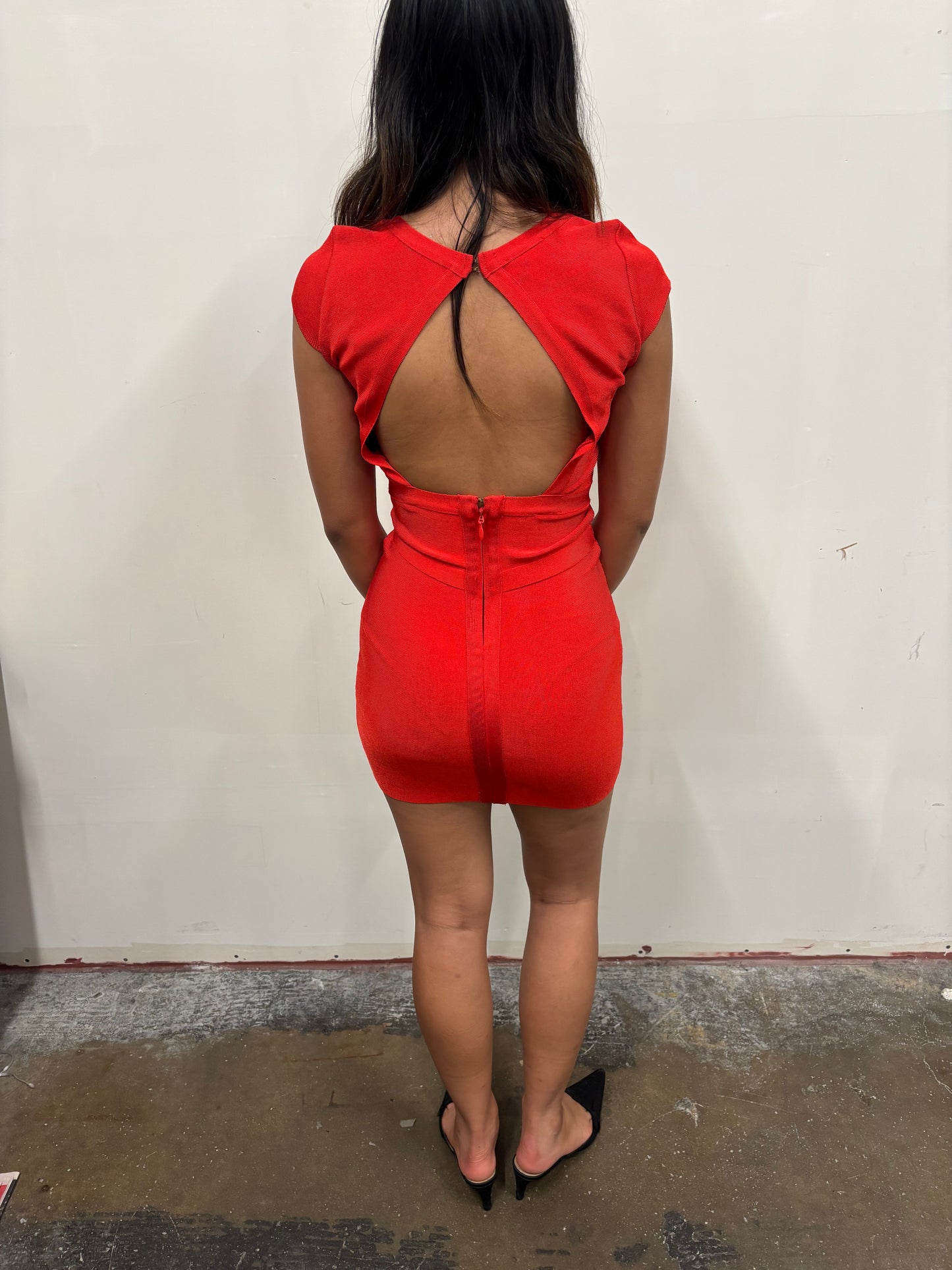 Bebe Red Bondage Dress