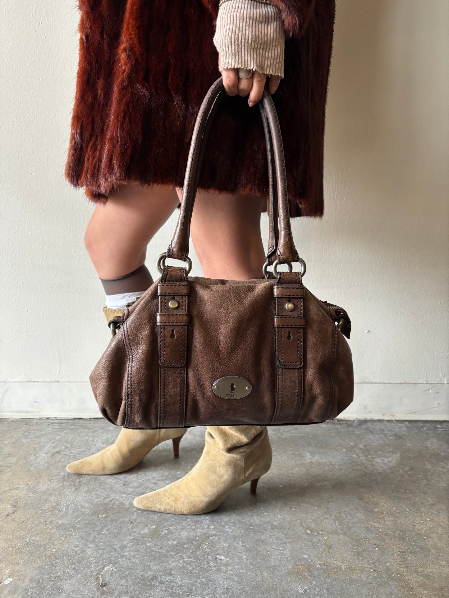 Vintage Brown Fossil Purse