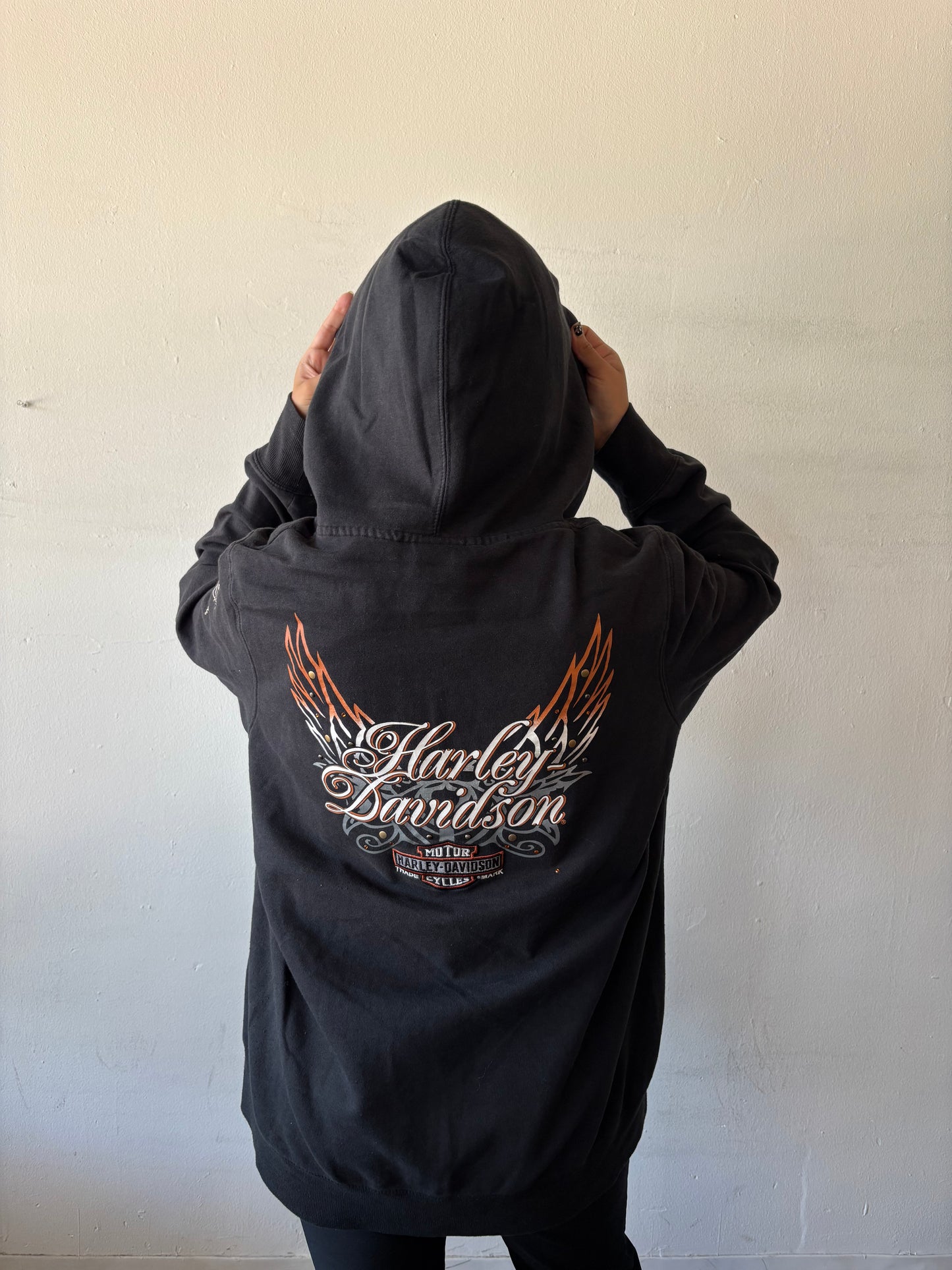 Vintage Harley Davidson Zip Up Hoodie