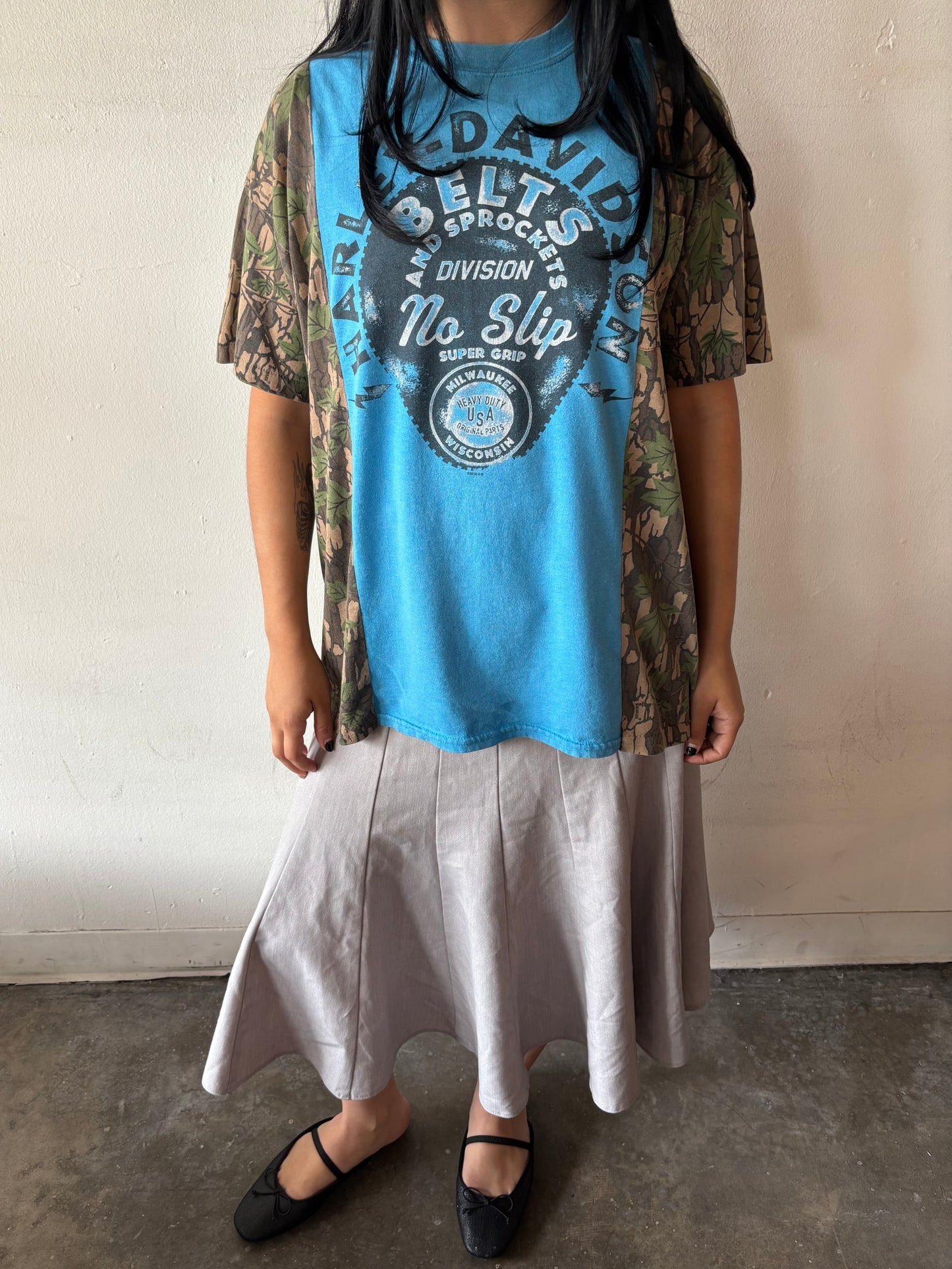 Reworked Harley Davidson Camo Shirt
