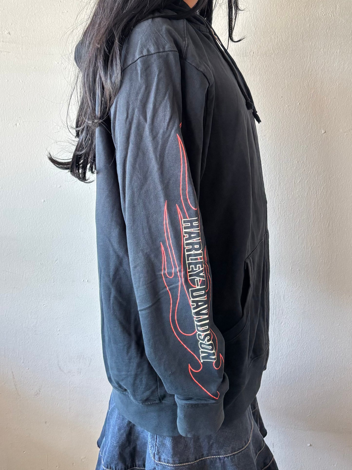 Vintage Harley Davidson Zip Up Hoodie