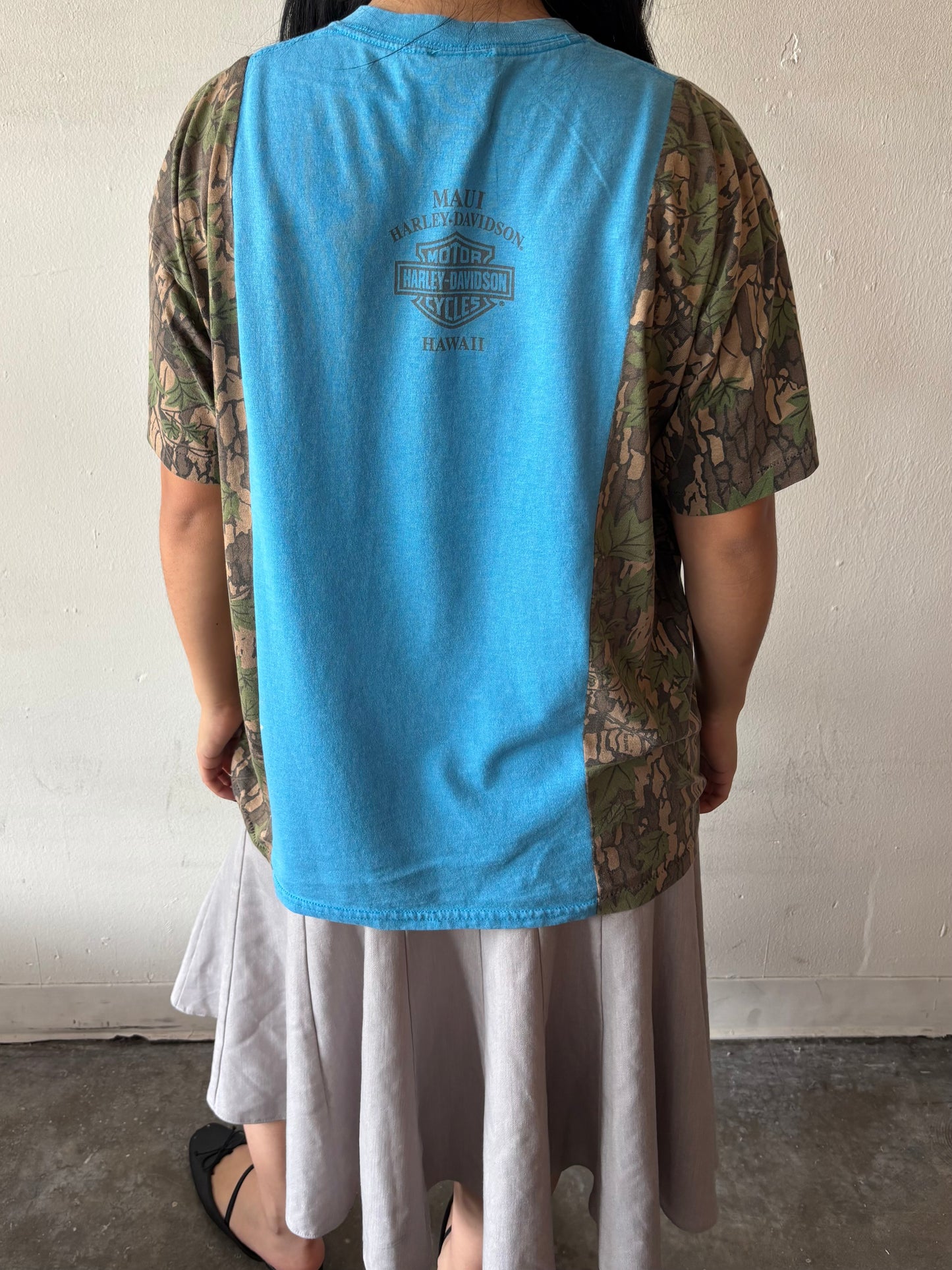 Reworked Harley Davidson Camo Shirt