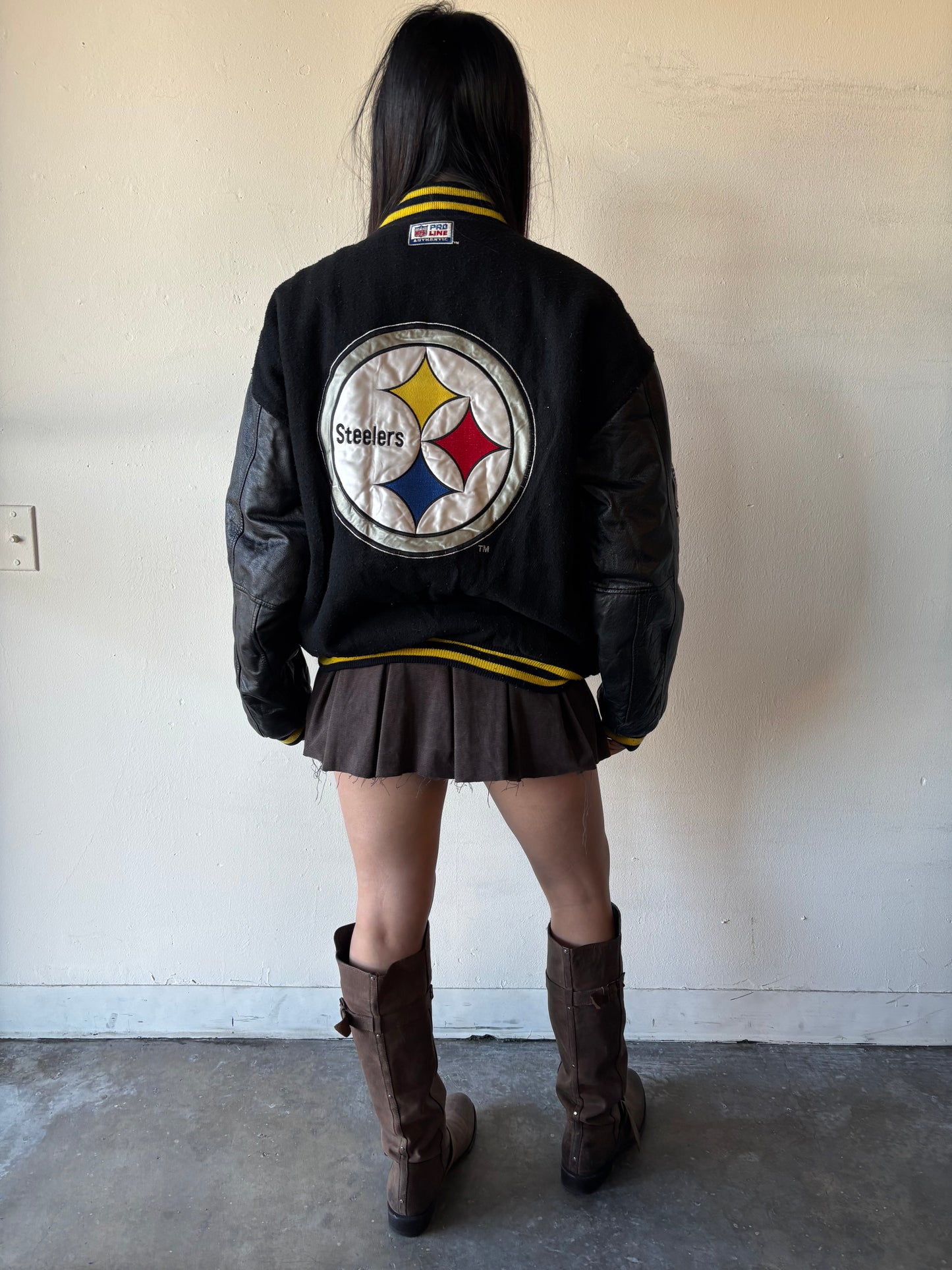 Vintage Pittsburgh Steelers Leather Jacket