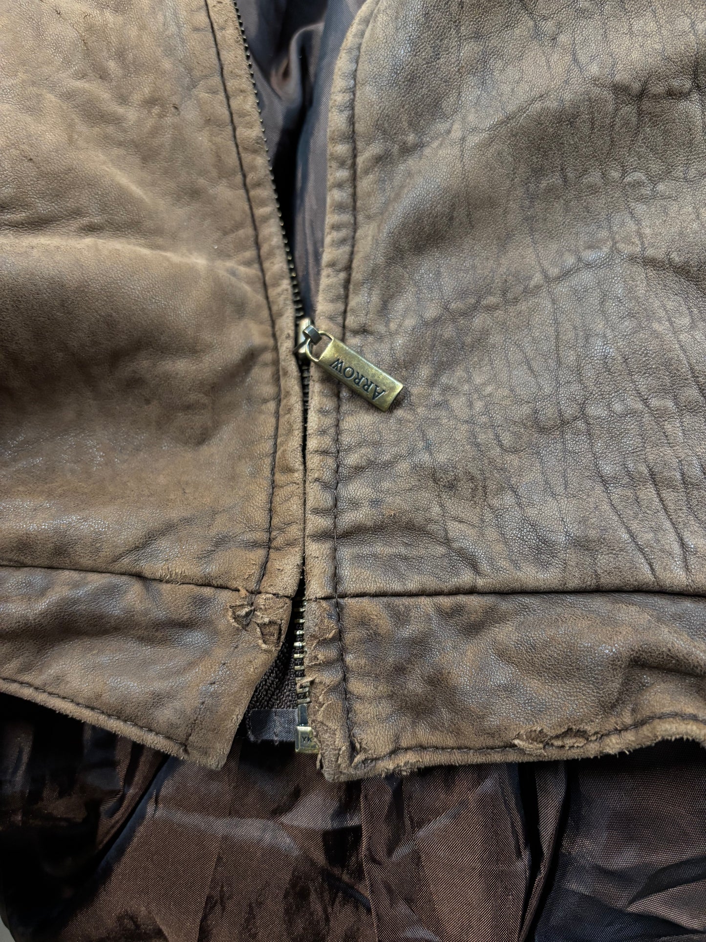 Vintage Brown Leather Jacket