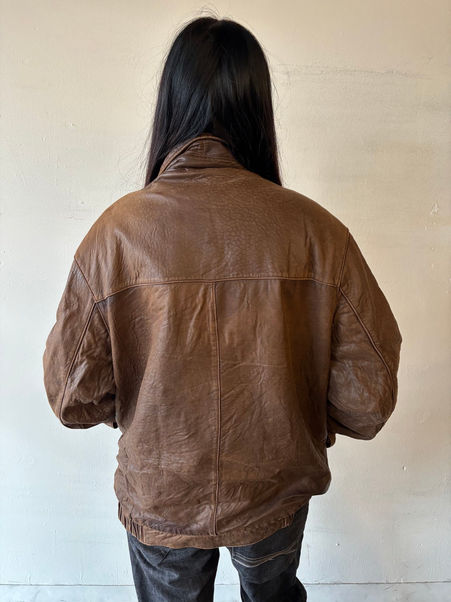 Vintage Brown Leather Jacket